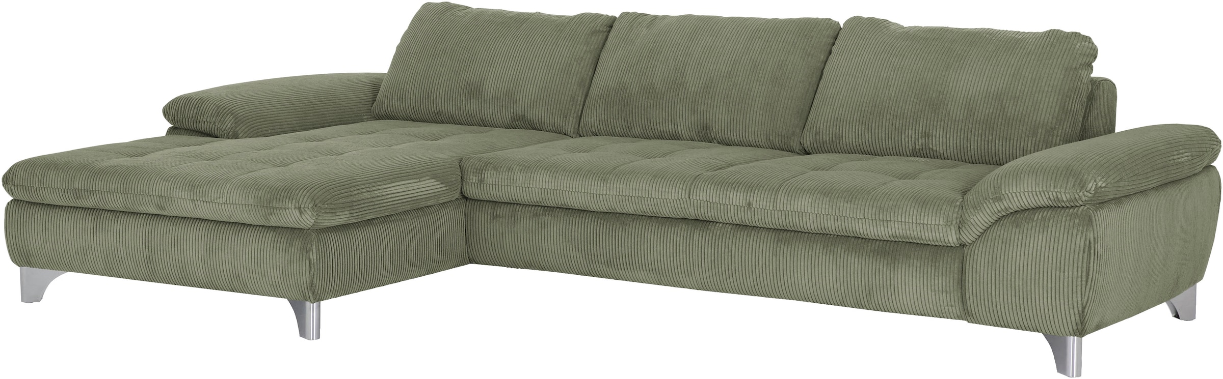 Die PlanBar Ecksofa »Recamiere MP-IN14007 L-Form, Breite 318 cm« wahlweise mit Schlaffunktion und verstellbaren Kopfstützen