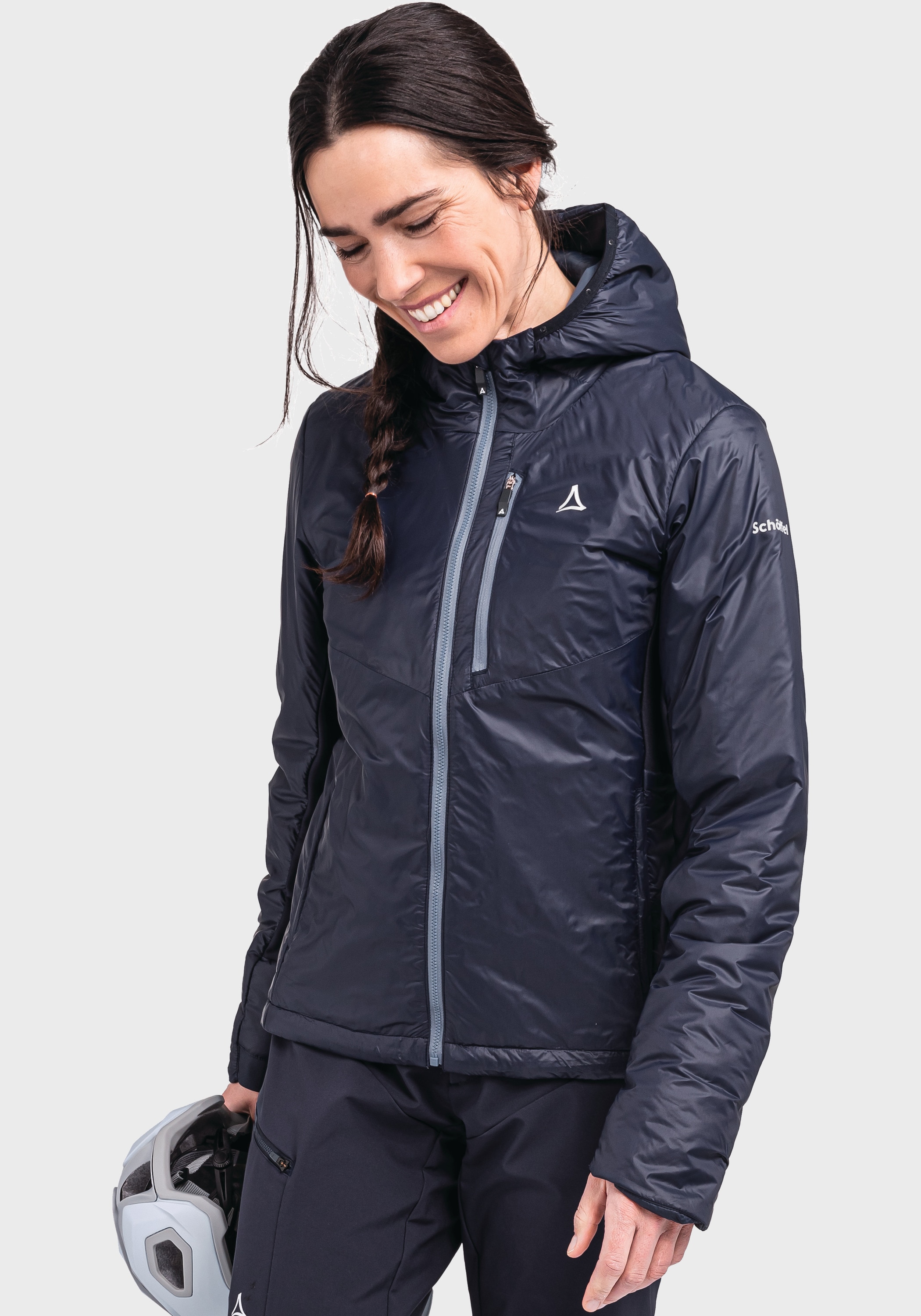 Schöffel Outdoorjacke »Ins Hybrid Black Raven L«, mit Kapuze