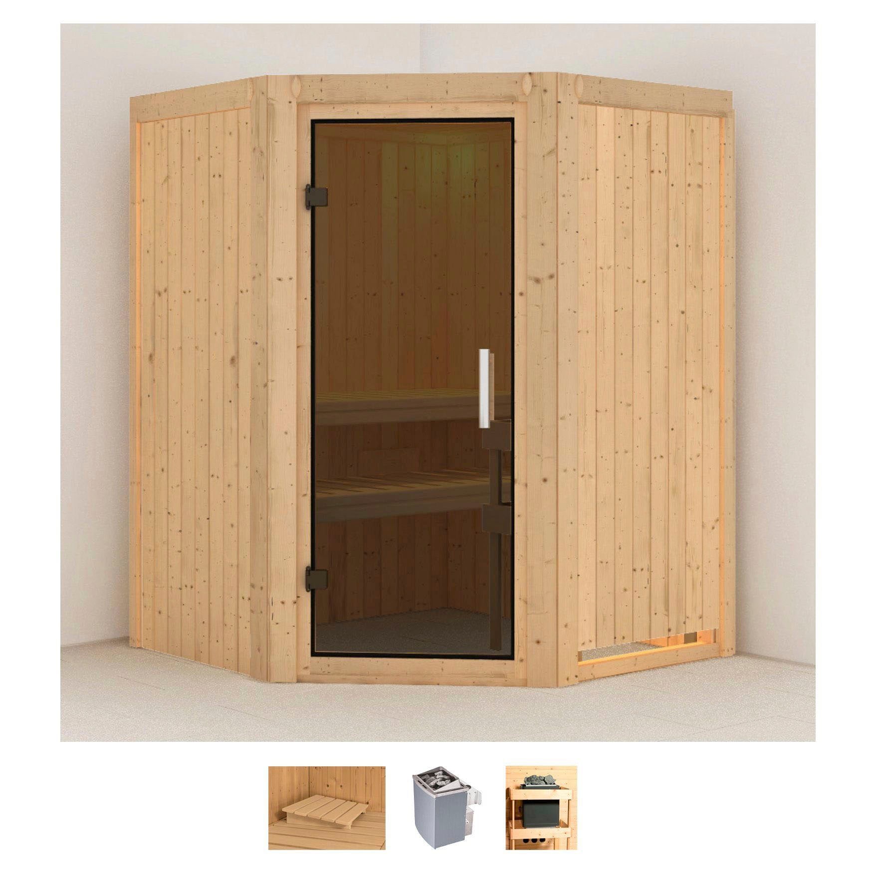 Karibu "Larin" Set, Ofen 9 kW integr. Strg