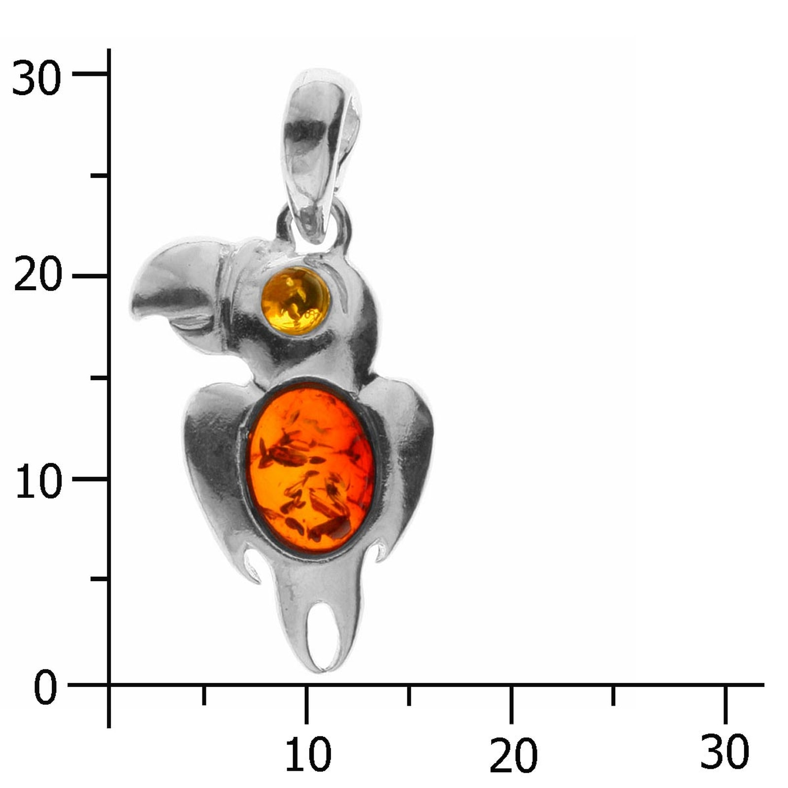 OSTSEE-SCHMUCK Kettenanhänger »- Papagei - Silber 925/000 - Bernstein«