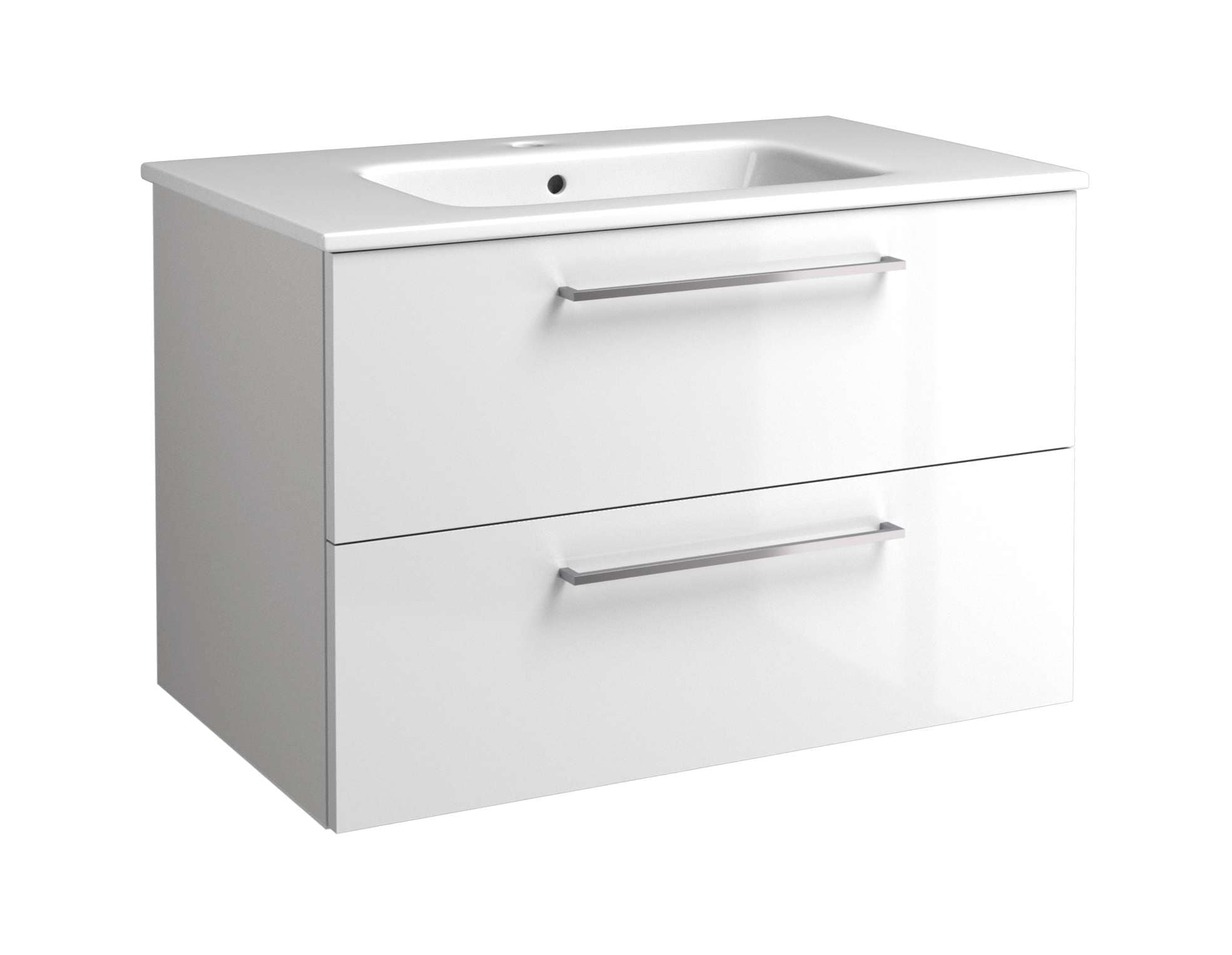 welltime Waschtisch "Joy, Waschbeckenunterschrank inkl.Waschbecken, Badmöbel" Breite 81 cm, mit Soft-Close-Funktion, FSC-zertifiziert