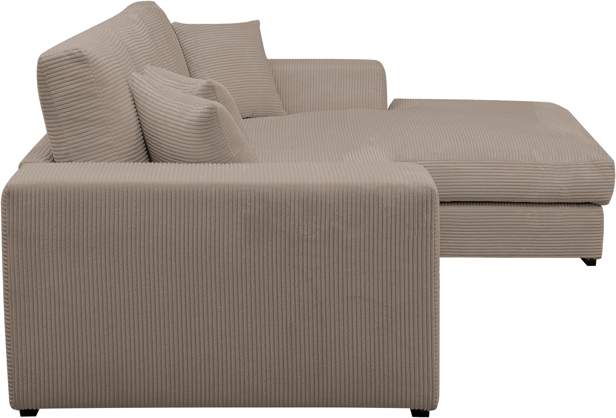 WERK2 Ecksofa »Eden modern und zeitlos, geschmackvolles Sofa, Breite 286cm, L-Form«, Design Ecksofa in Cord mit besonders weichem Sitzkomfort
