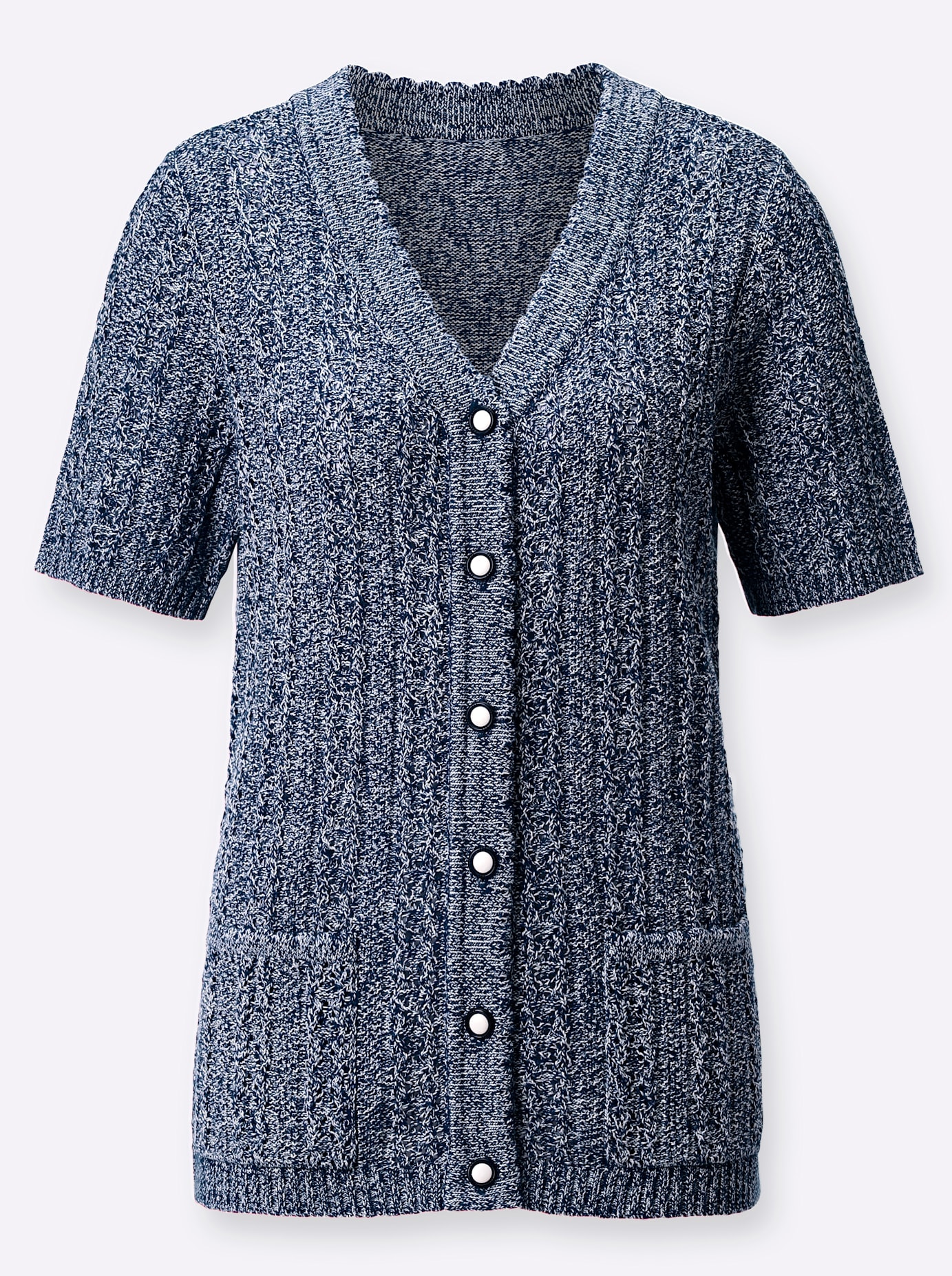 Classic Basics Ajourstrickjacke