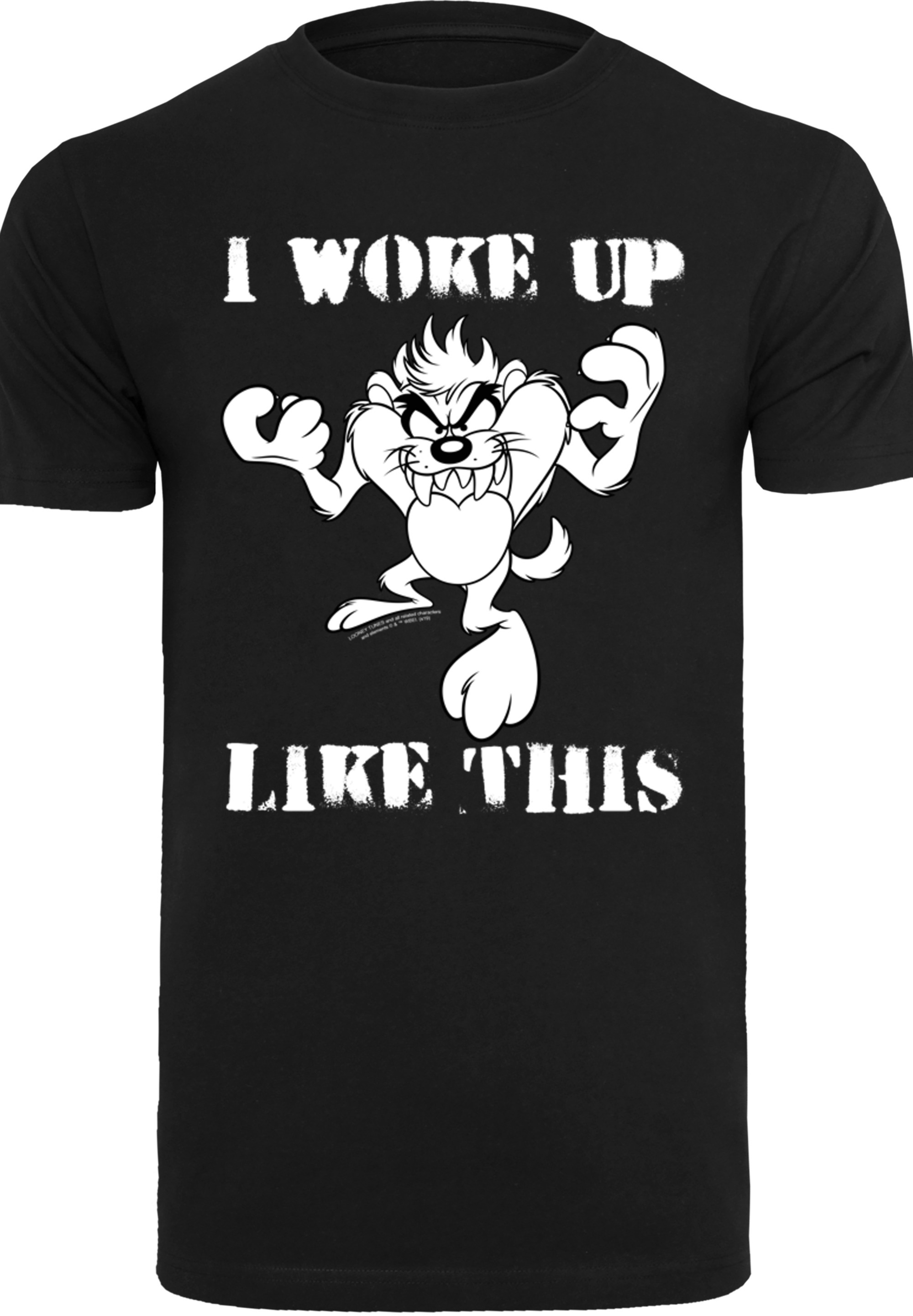 F4NT4STIC T-Shirt »Looney Tunes Taz I Woke Up Like This«, Print