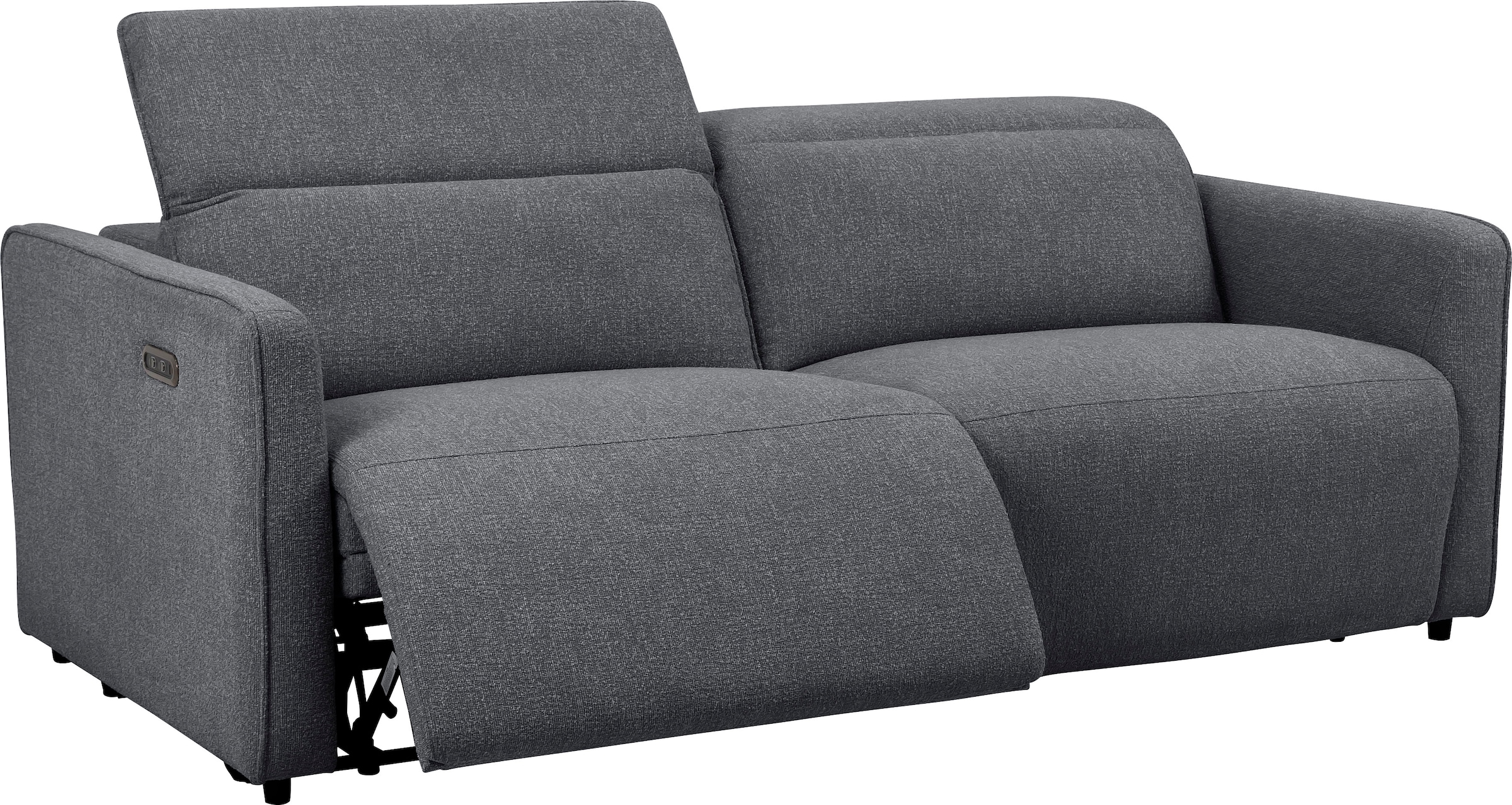 INOSIGN 2-Sitzer »KYLLY, XXL (208 cm) elektrische Relax- und Liegefunktion in 2 Sitzen«, Mega-Sofa, Kopfteilverstellung, USB A/ C, Federkern, Feinstruktur