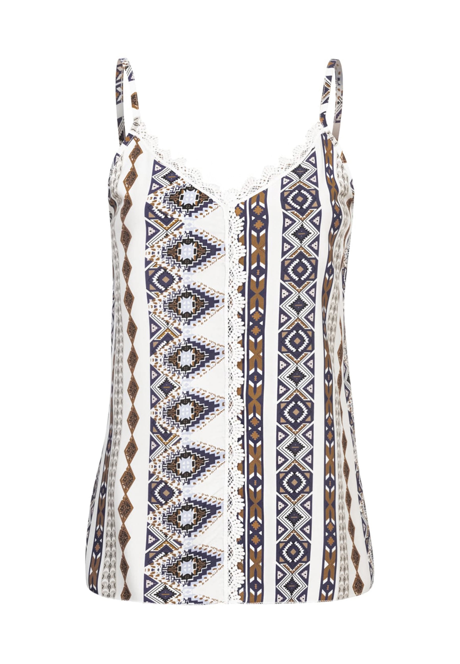 CLOUD 5IVE Tanktop "CLOUD 5IVE Viskose Trägertop mit Spitzenbordüre" günstig online kaufen