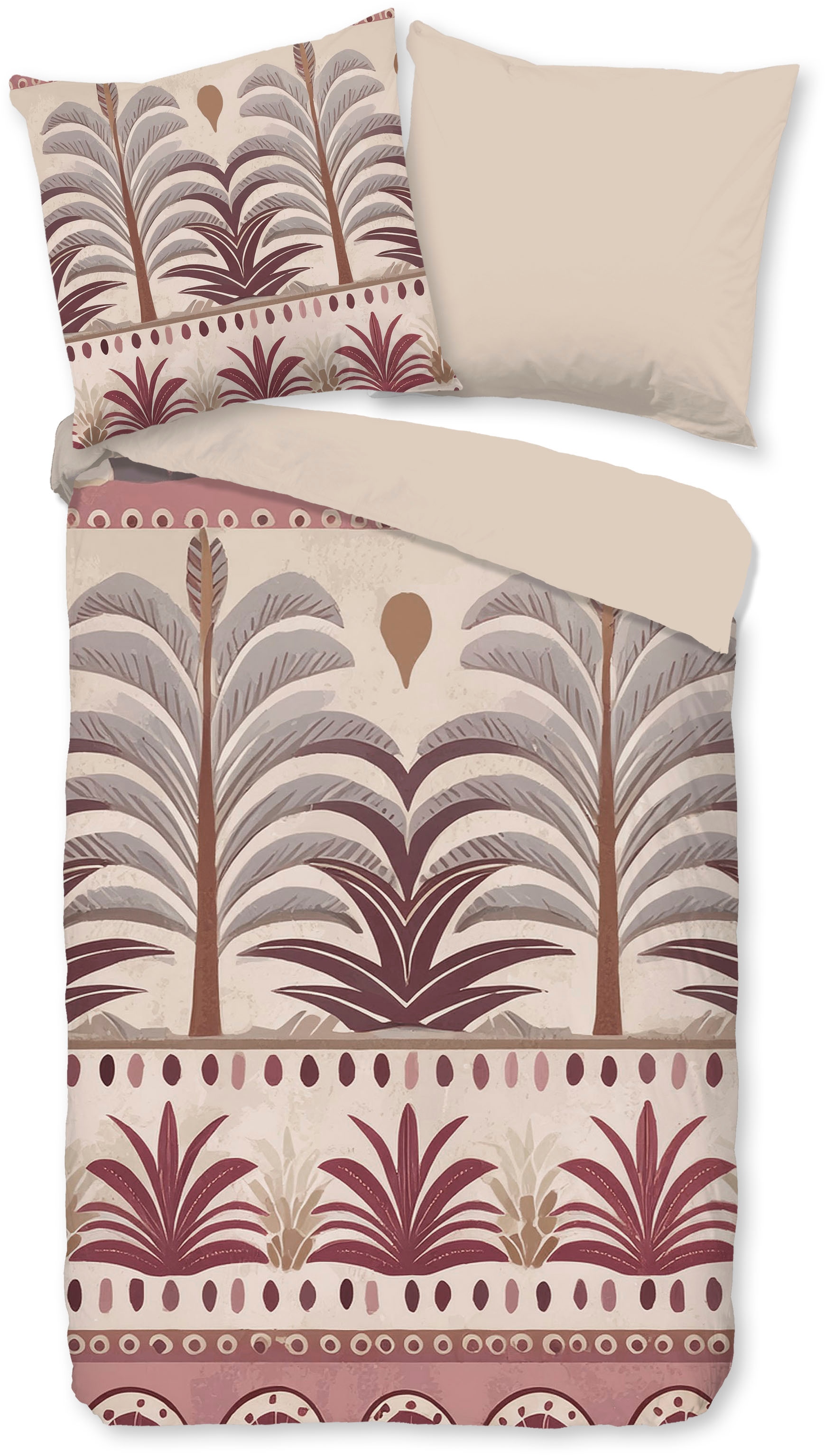 good morning Wendebettwäsche »Cabana« 2 100% Baumwolle, Renforcé, Reißverschluss, Wendeoptik, Art Deco