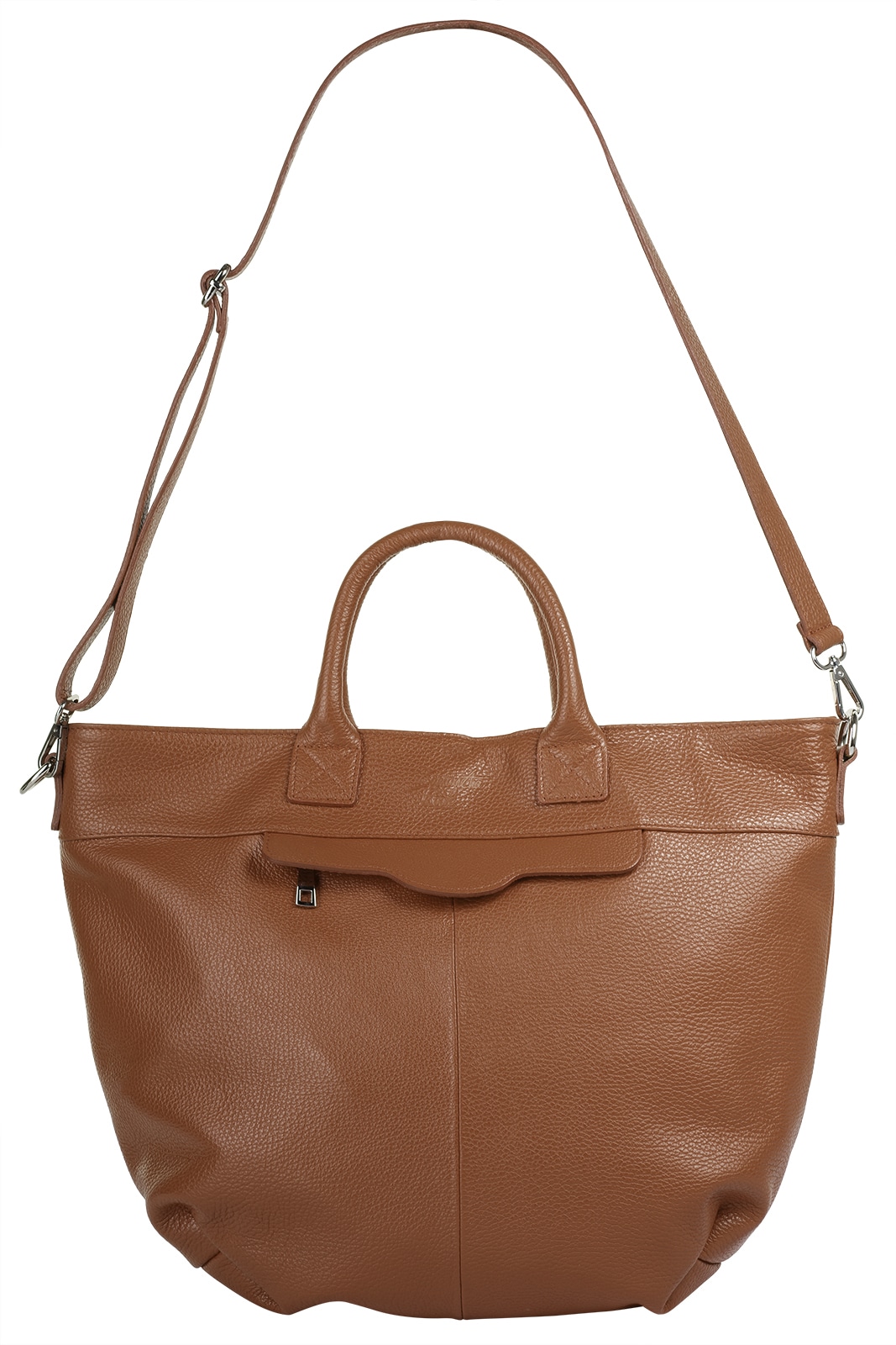 Samantha Look Henkeltasche echt Leder, Made in Italy
