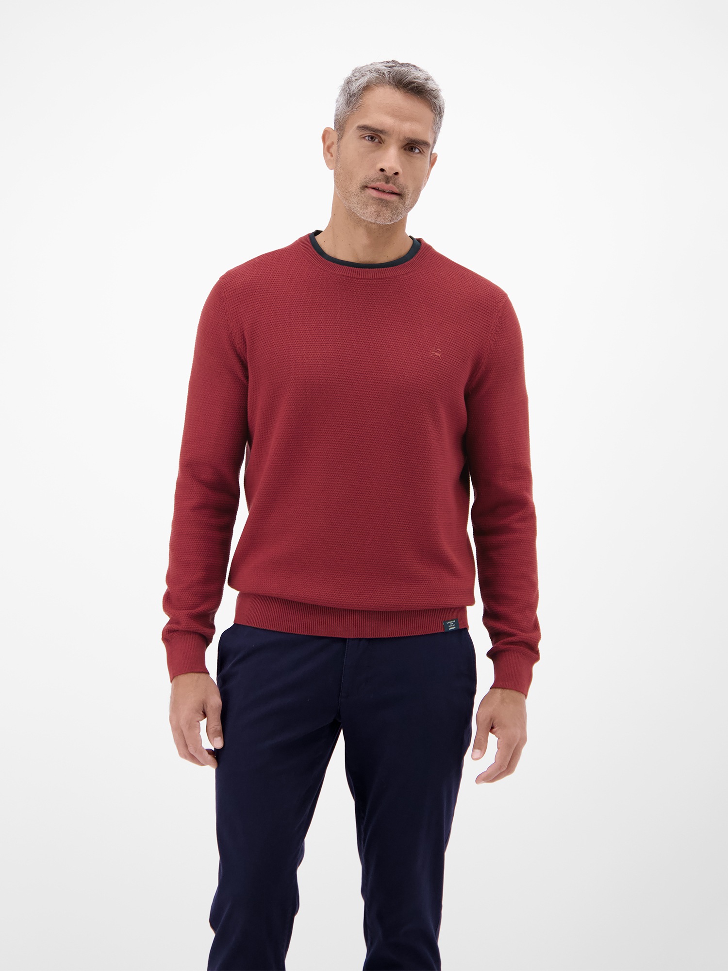 LERROS Strickpullover "Herren Strickpullover in Twist-Struktur" Rundhalsaus günstig online kaufen