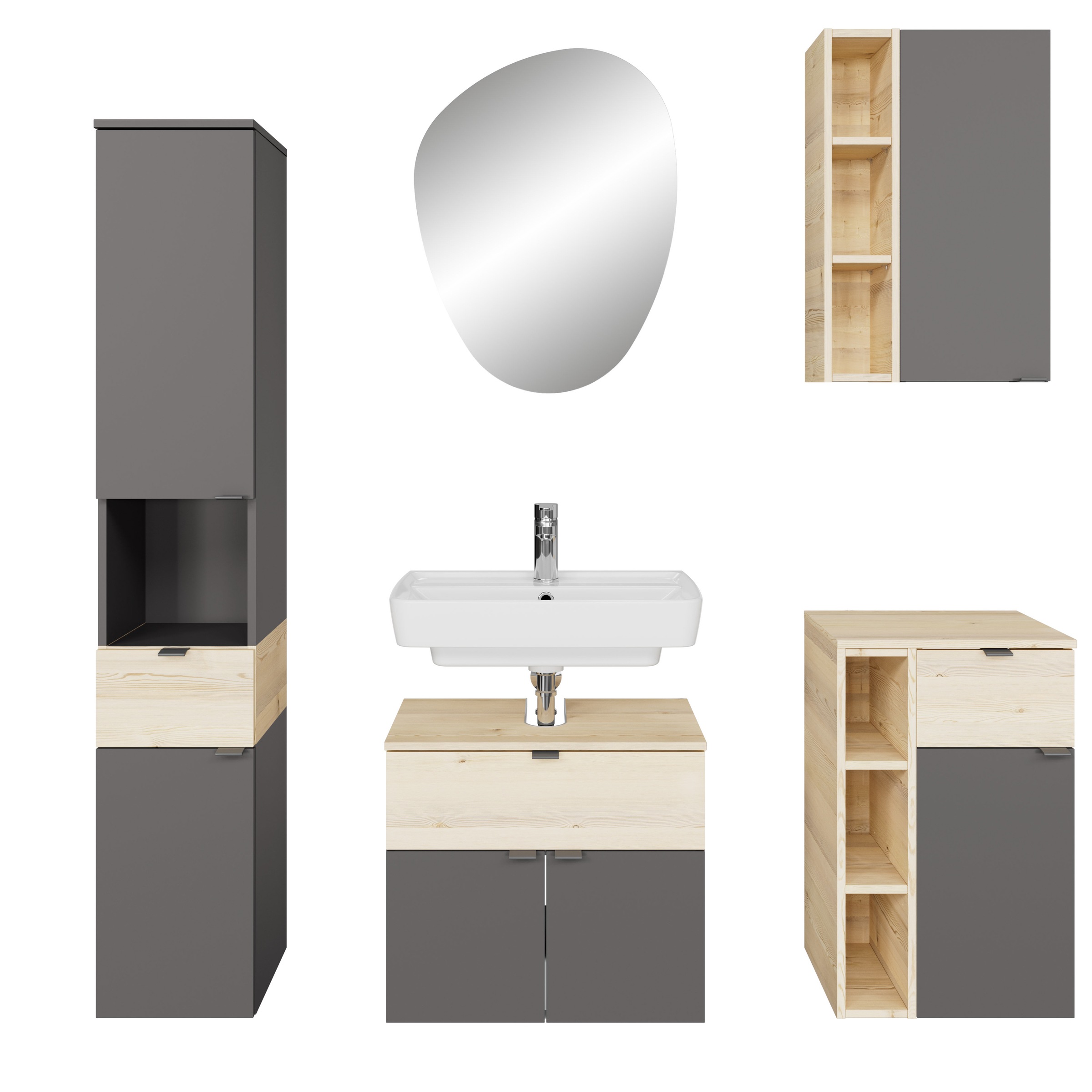 Saphir Badmöbel-Set »Quickset 394«, (Komplett-Set, 4 St.)
