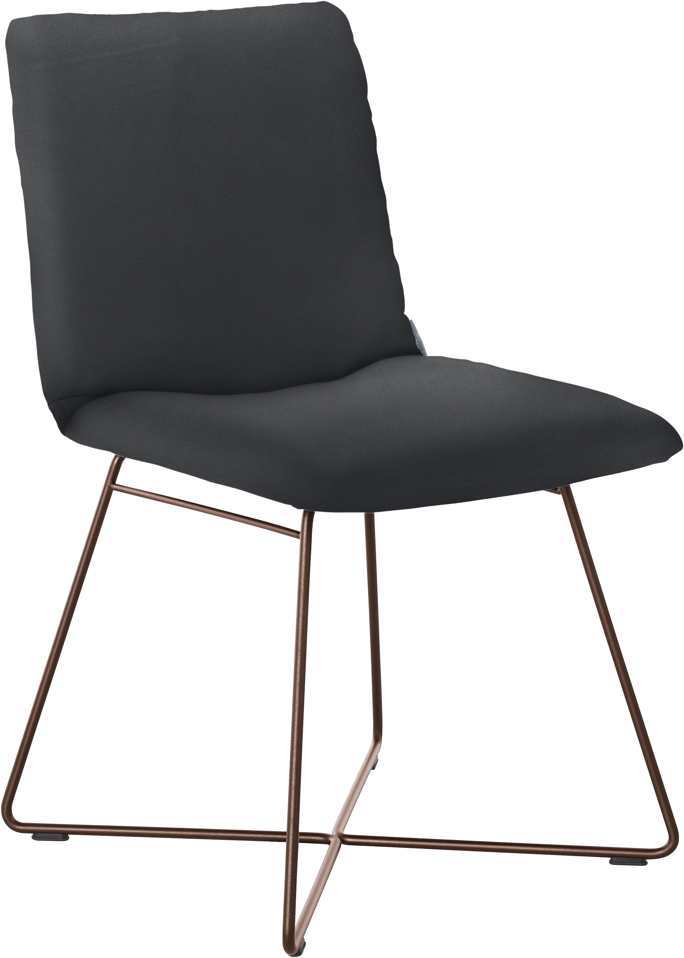 W.SCHILLIG Polsterstuhl »jakob«, Longlife Xtra-Leder Z59, mit Drahtrohrgestell in Bronze pulverbeschichtet
