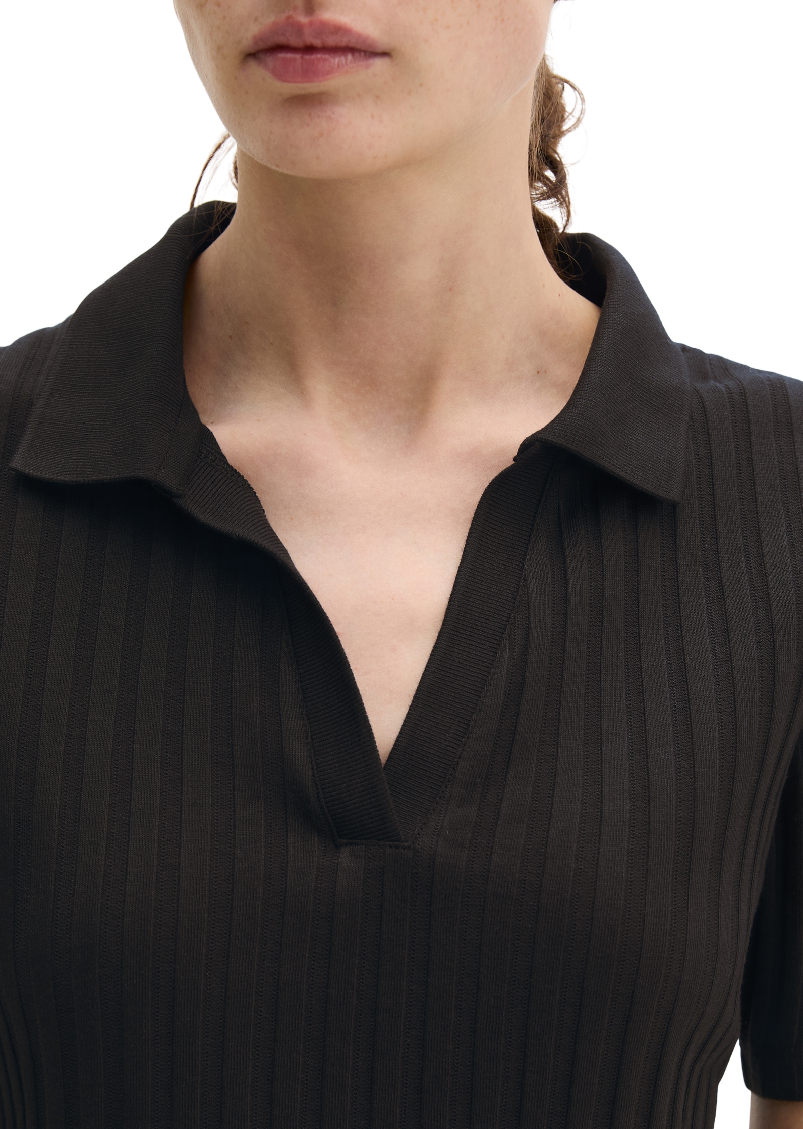 Marc O'Polo Poloshirt Pointelle slim mit TENCEL™ Modal