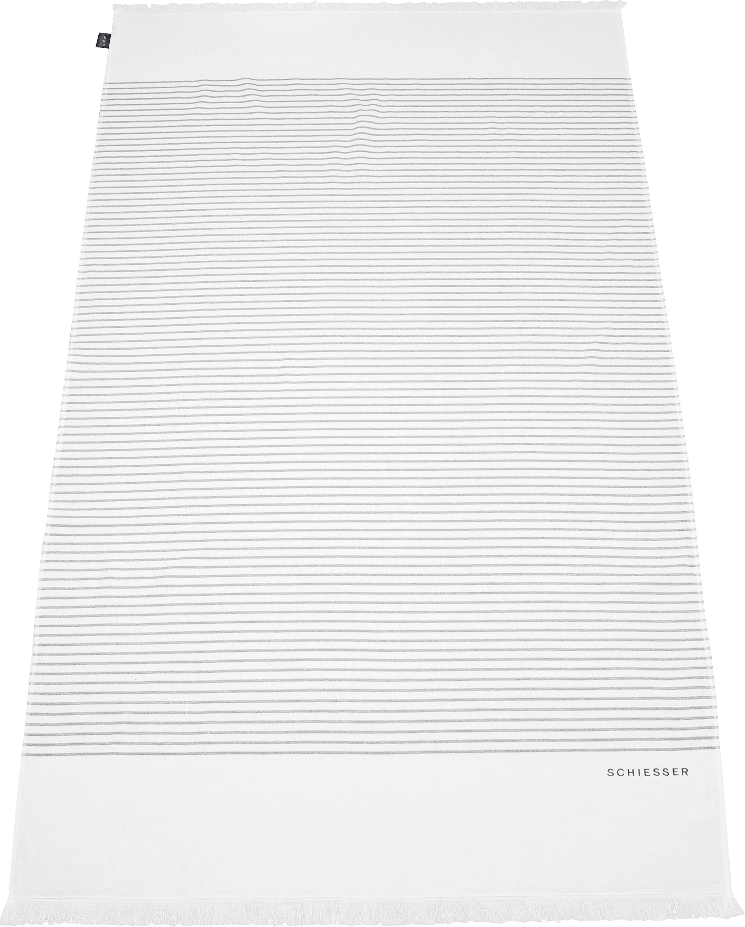 Schiesser Hamamtücher »Rom«, (1 St.), 100 x180 cm, gesteift, mit Fransen,  ideal als Strandtuch kaufen | BAUR
