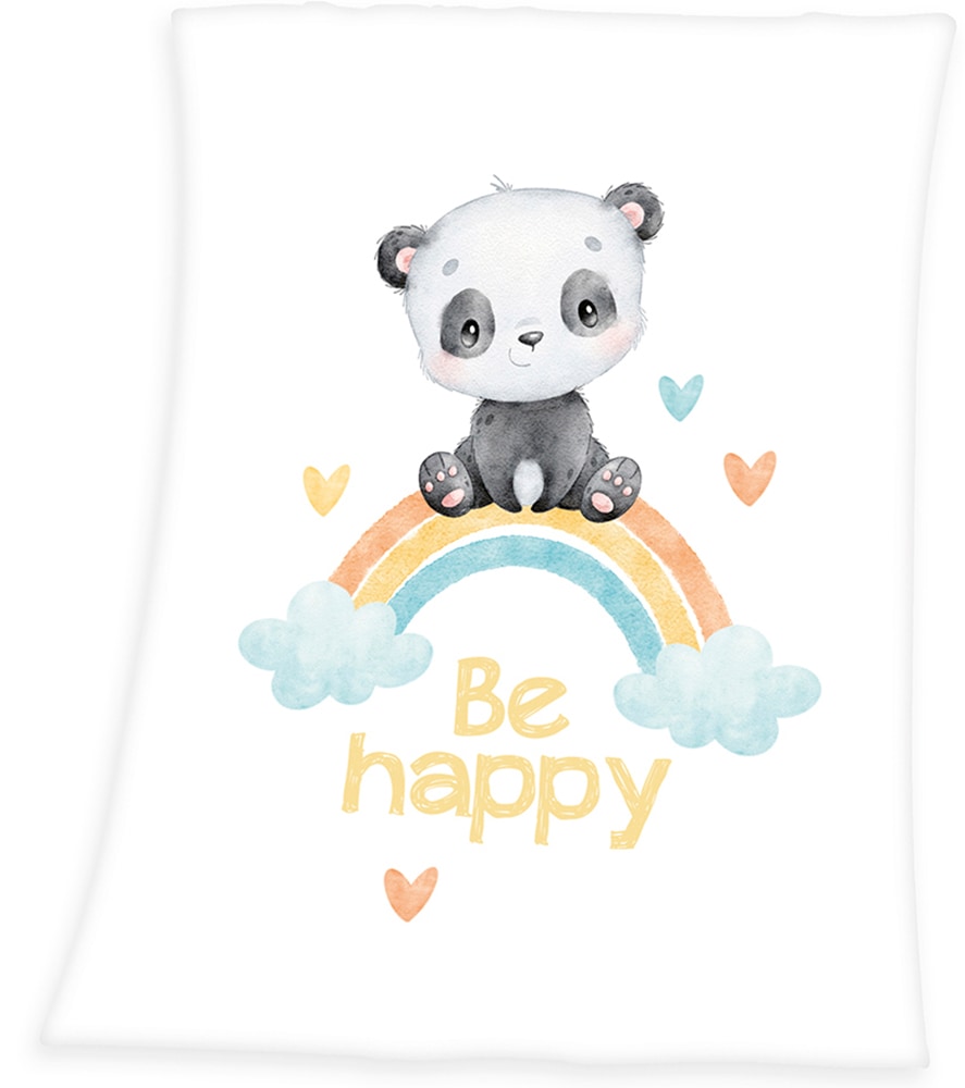 Babydecke »Regenbogen Panda«, mit liebevollem Motiv