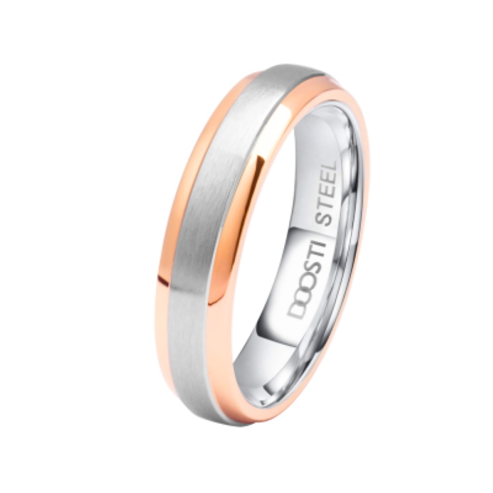 DOOSTI Trauring »Schmuck Geschenk Edelstahl Trauring Ehering Partnerring LIEBE« wahlweise mit Zirkonia oder ohne Zirkonia