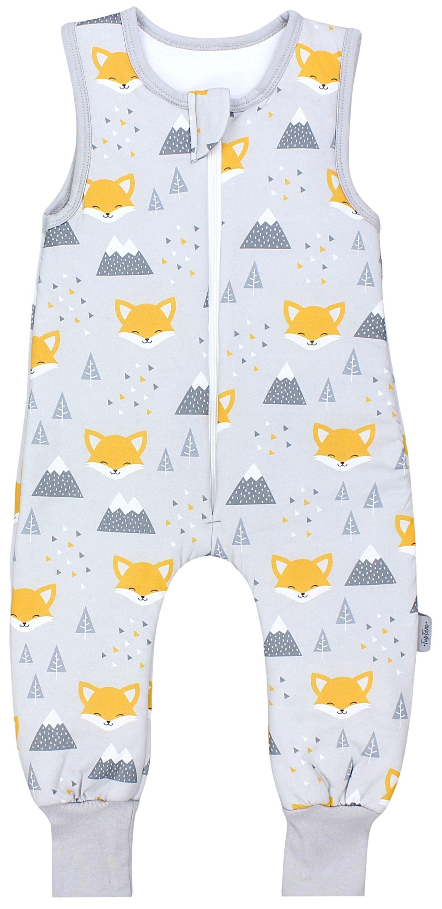 TUPTAM Babyschlafsack "Schlafsack mit Füßen Baby Ganzjahresschlafsack mit Beinen 2,5 Tog", L: 74cm, grün, Schlafsäcke