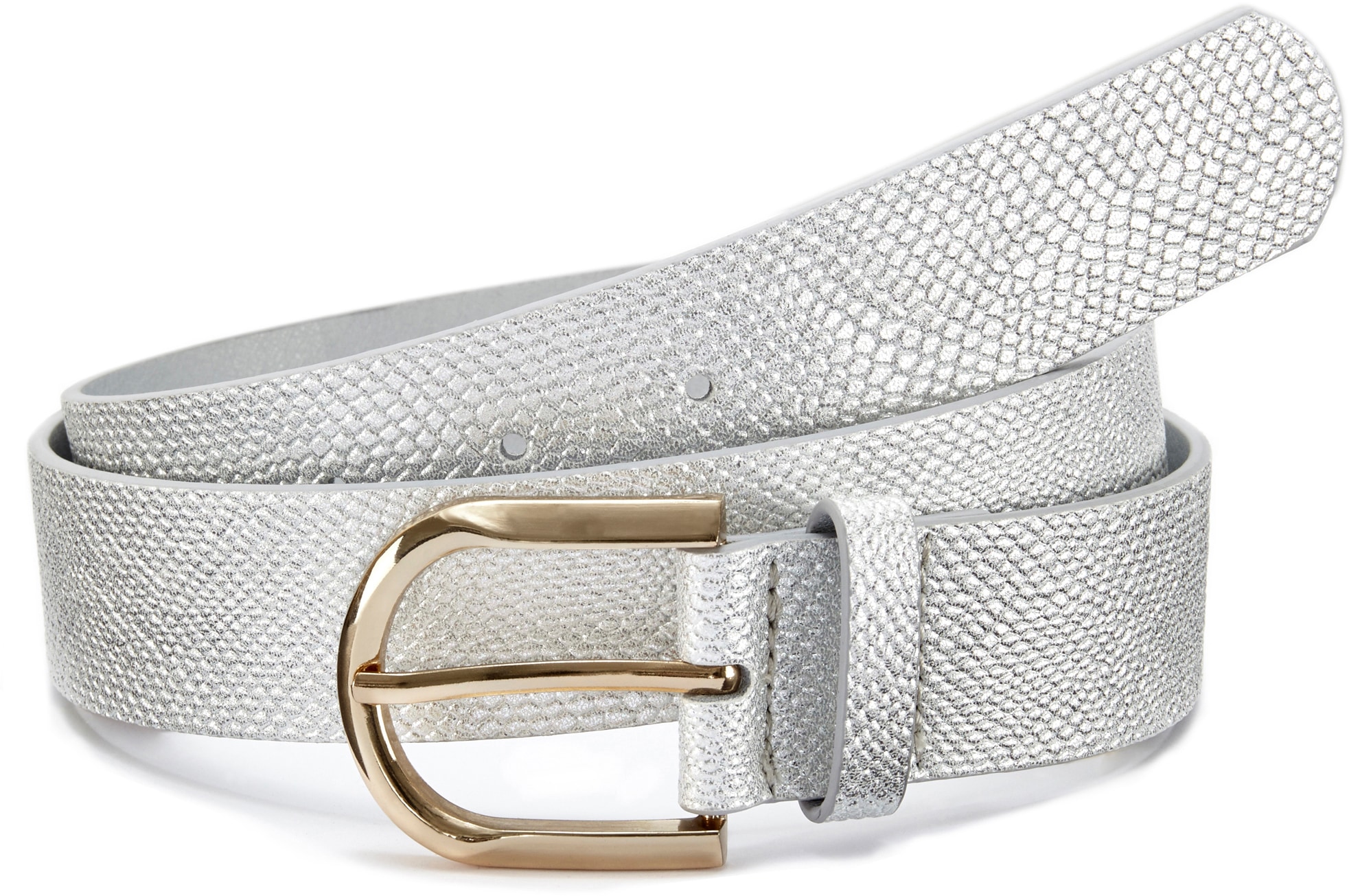 LASCANA Hüftgürtel "Hosengürtel, Gürtel, Jeansgürtel, Anzuggürtel" im modernen Metallic Animal-Look