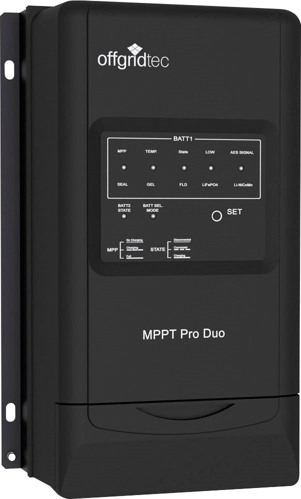 offgridtec Solarladeregler »MPPT Pro Duo Laderegler 30A/12V/24V«, mit Verpolungsschutz, Optionale Fernanzeige für zwei Batteriekreisläufe