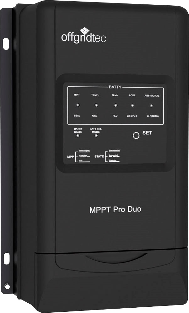 offgridtec Solarladeregler "MPPT Pro Duo Laderegler 30A/12V/24V", mit Verpolungsschutz, Optionale Fernanzeige für zwei B