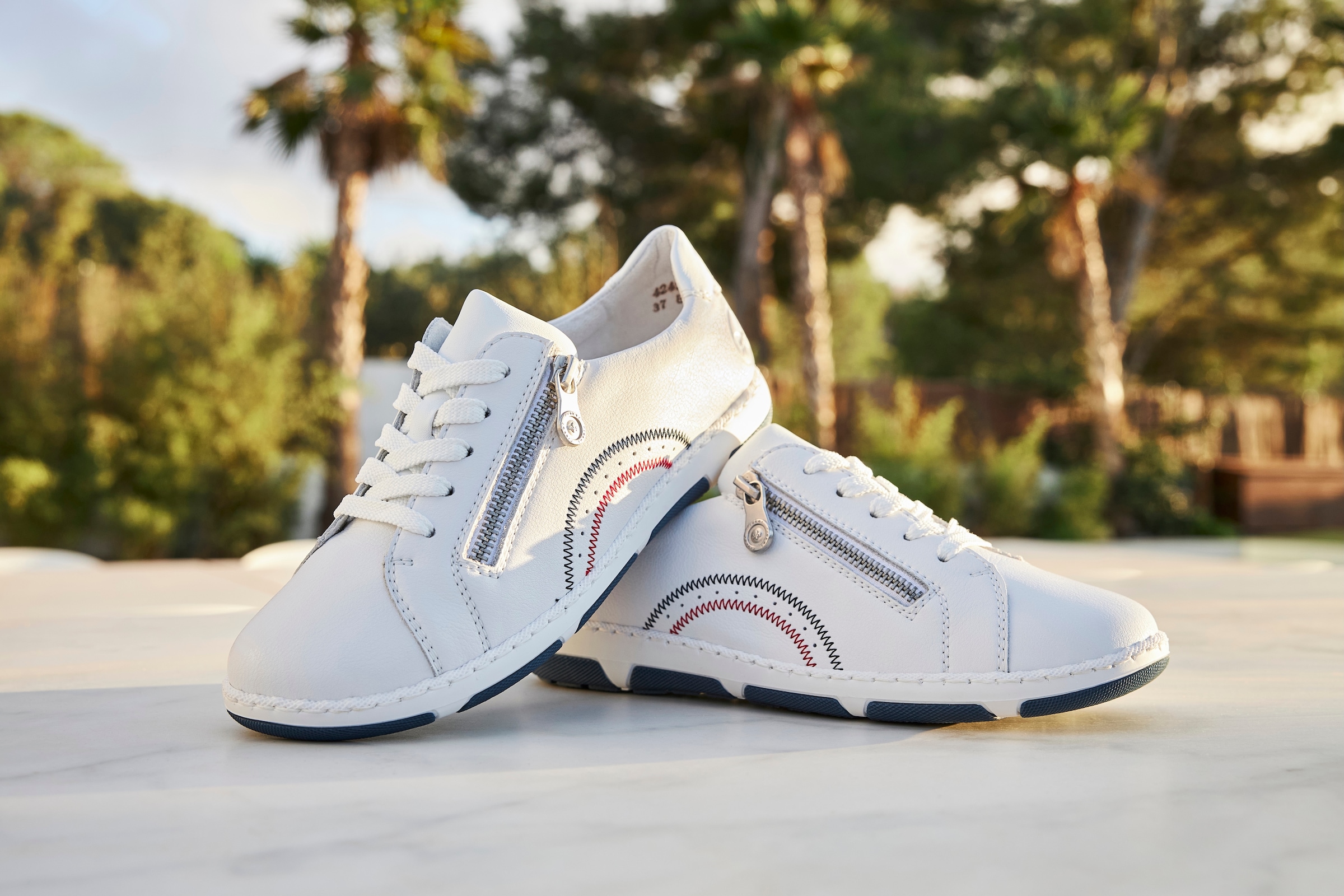 Rieker Sneaker, Schnürschuh, Halbschuh, Freizeitschuh mit weichem Schaftrand