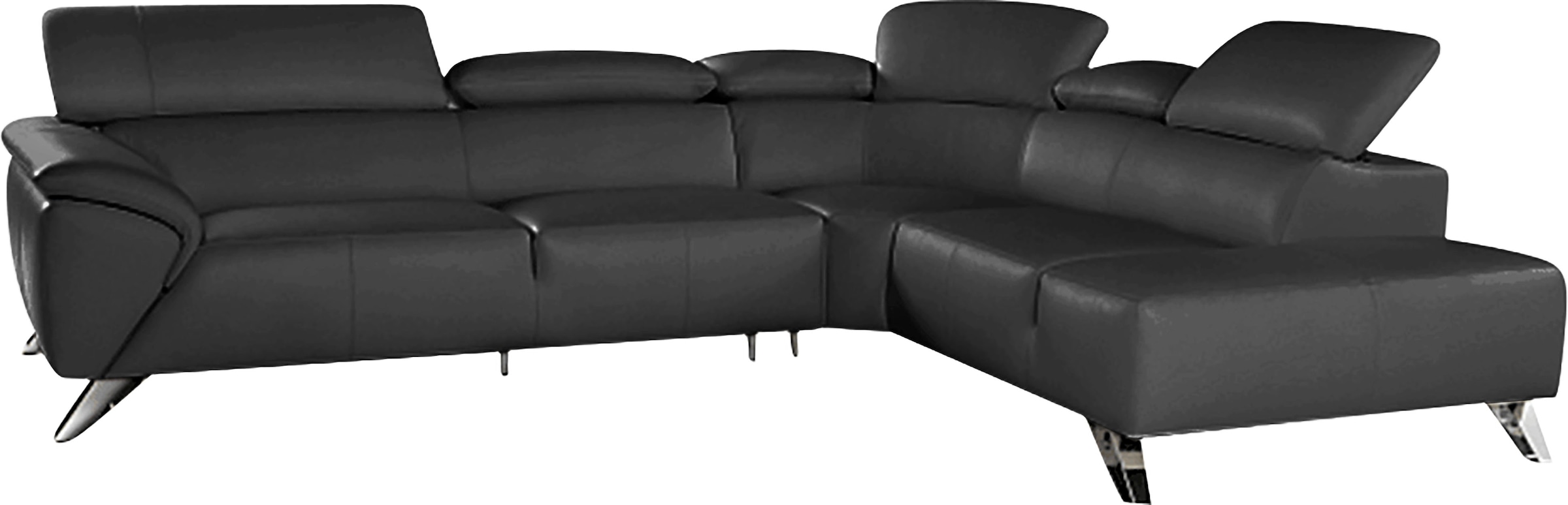 Nicoletti Home Ecksofa, Breite 285cm, mit verstellbarer Kopfstütze, Ottoman günstig online kaufen