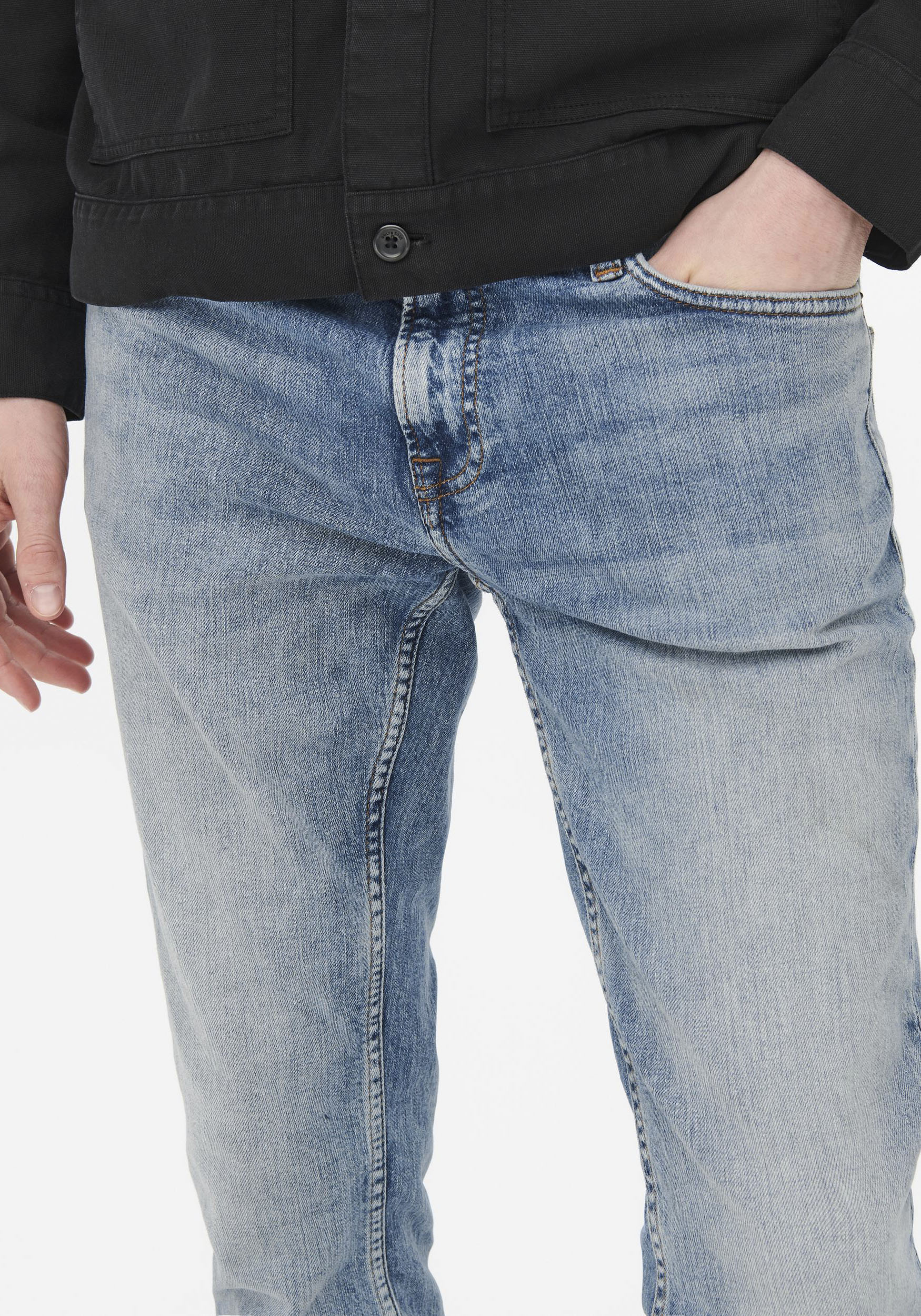 Thumbnail - ONLY & SONS Slim-fit-Jeans "ONSLOOM SLIM EBONY 0366" mit niedriger Taille, sehr elastischer Denim