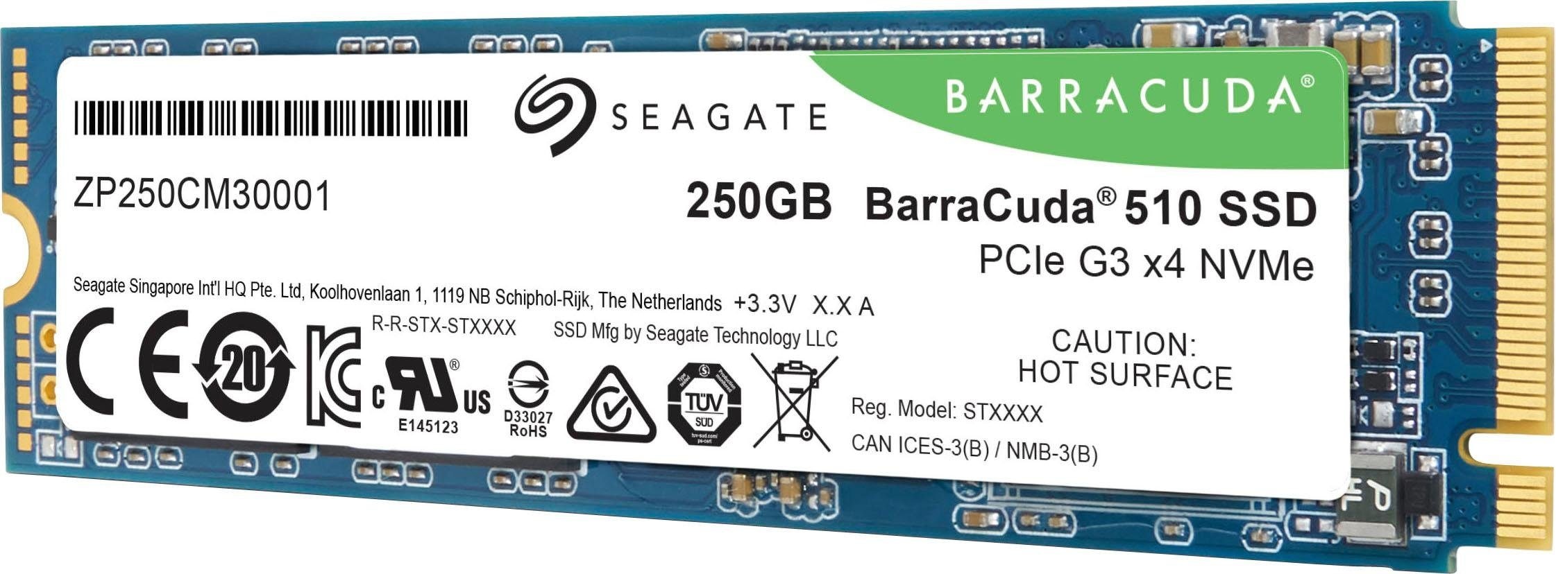 Seagate interne SSD »BarraCuda 510«, Anschluss M.2 PCIe 3.0