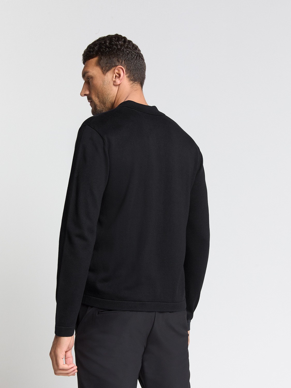NO EXCESS Carmenpullover »No Excess Cardigan mit Knopfleiste«