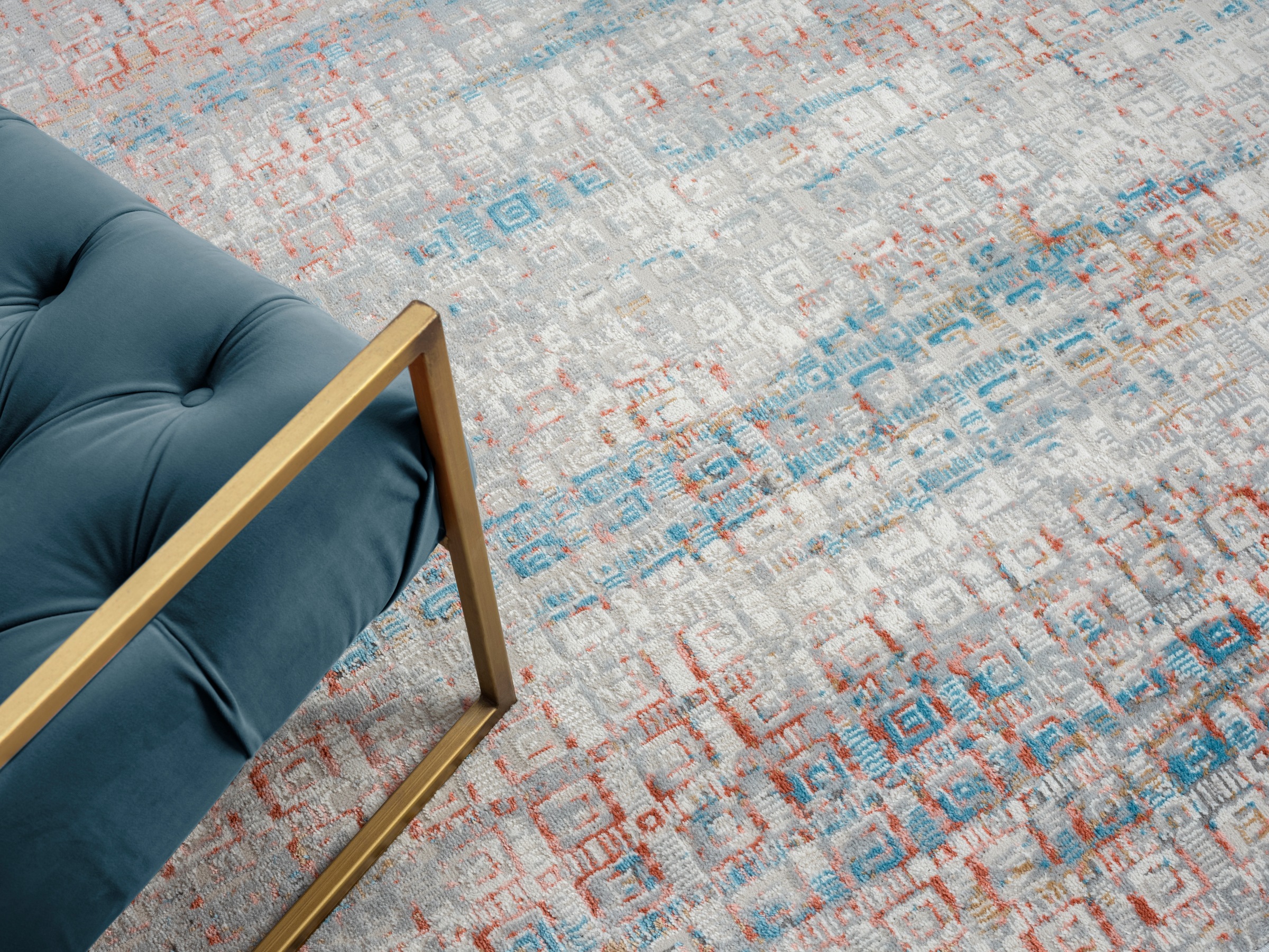 Thumbnail - OTTO home Teppich "Myrah" rechteckig 8 mm Höhe Kurzflor, modernes Design, pflegeleicht, Wohnzimmer