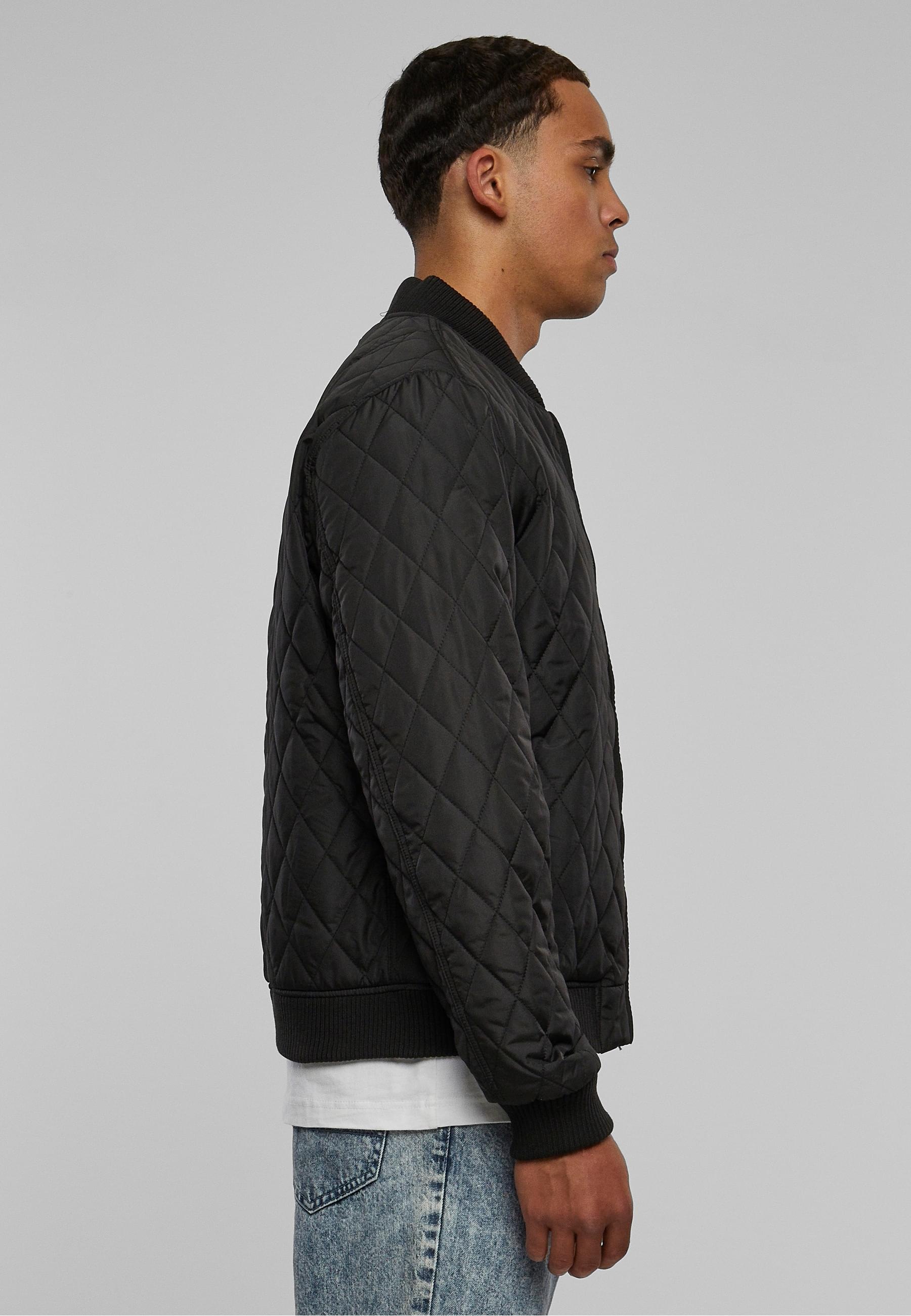 URBAN CLASSICS Allwetterjacke »Urban Classics Herren Diamond Quilt Jacket«, (1 St.), ohne Kapuze