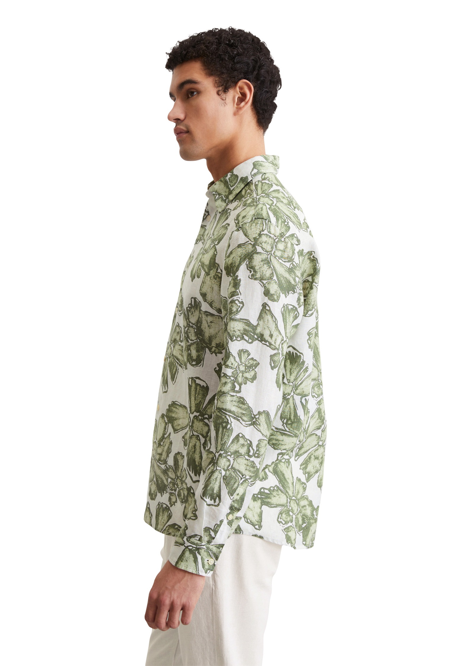 Marc OPolo "aus Leinen mit Allover-Print" günstig online kaufen