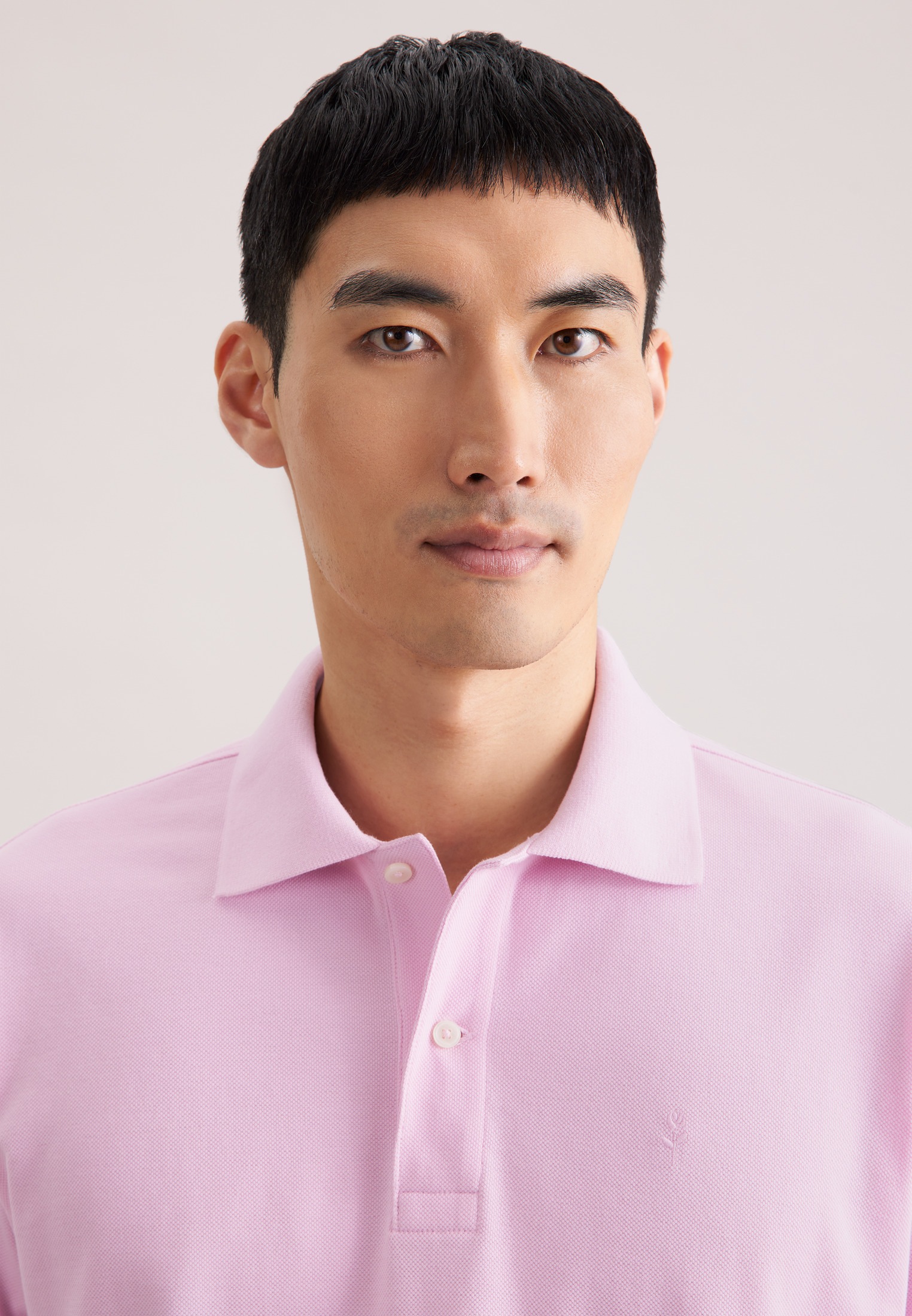 Poloshirt SEIDENSTICKER, Herren, Gr. L, pink, 100% Baumwolle, unifarben, regular fit, Shirts, Polo Uni