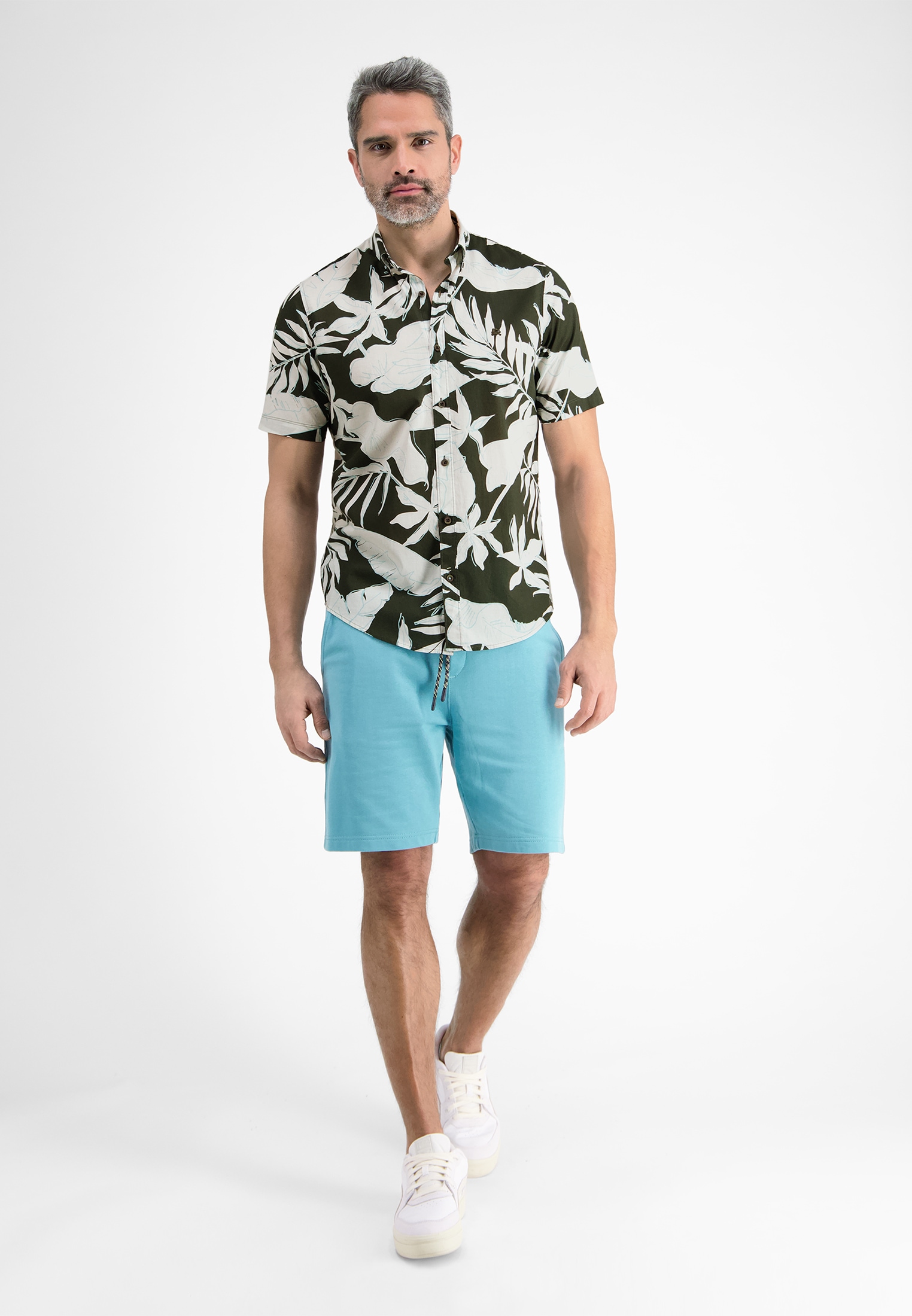 LERROS Kurzarmhemd »Halbarmhemd mit floralem Print«