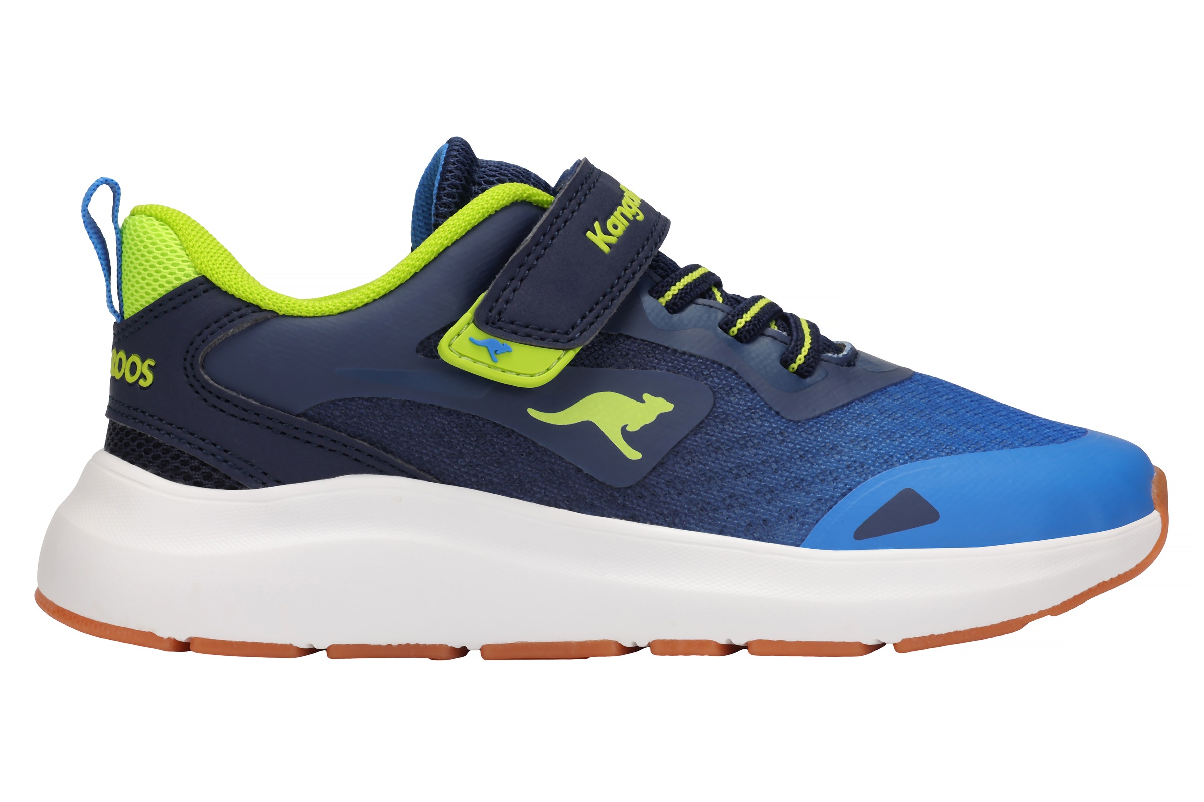 Sneaker KANGAROOS "KB-PANG EV", Mädchen, Gr. 35, dk navy, lime, Mesh, Synthetik, Schuhe Sneaker, Nicht abfärbende Sohle 3