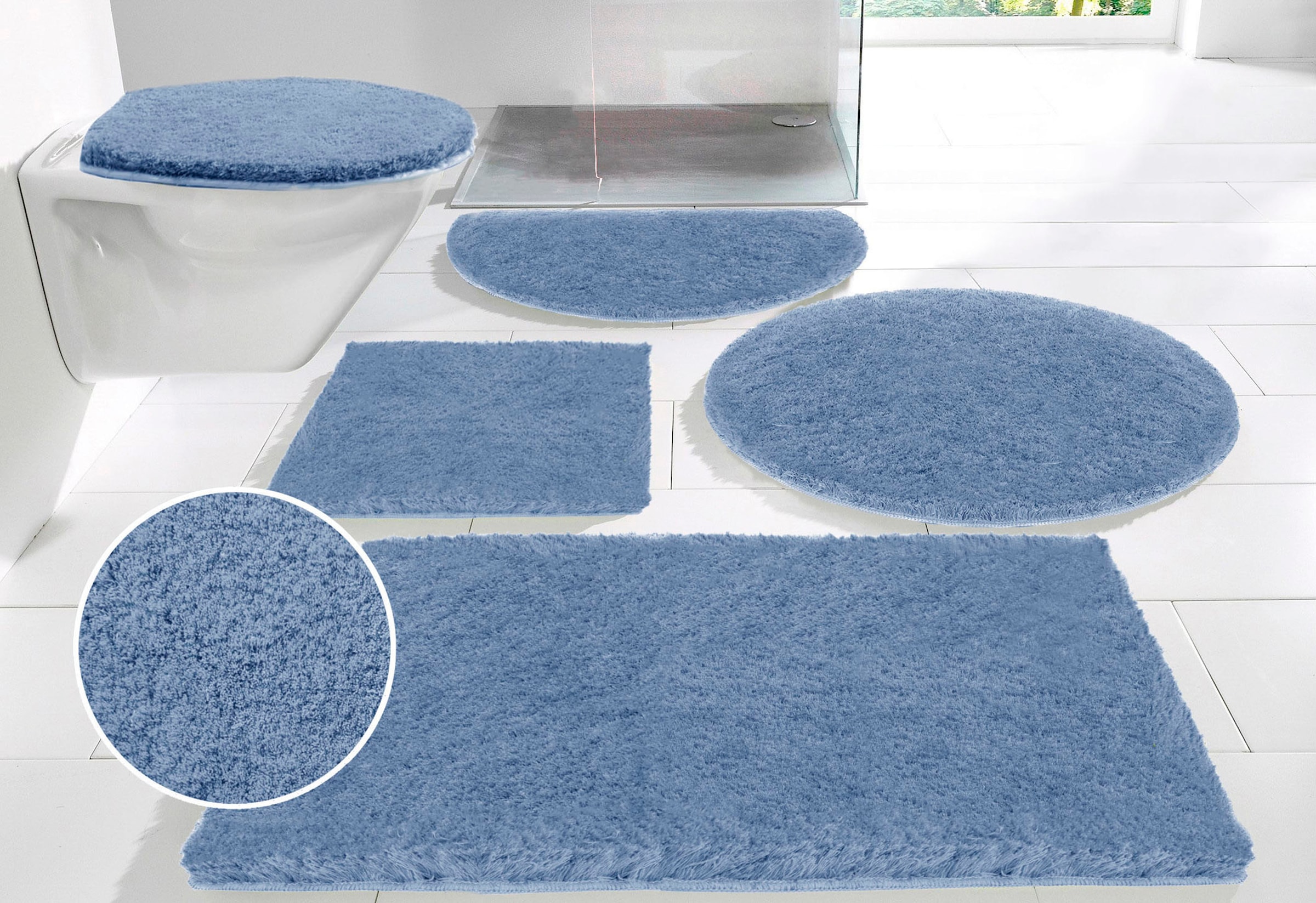 my home Badematte "Porto, sehr feiner Flor, weich" Höhe 30 mm rutschhemmend günstig online kaufen