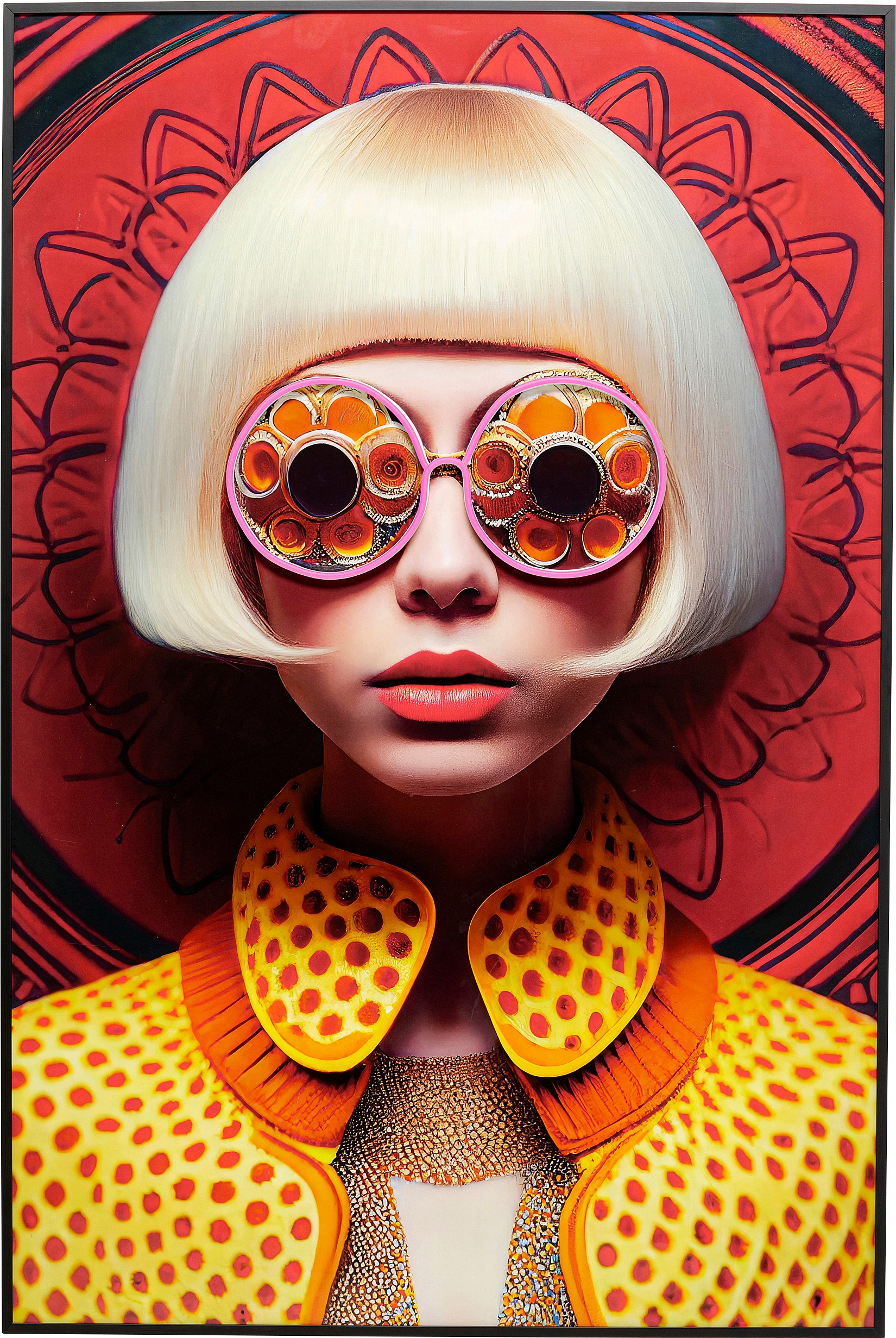 Kare Design LED-Bild "Bild Fancy Blonde Lady 120x80cm" günstig online kaufen