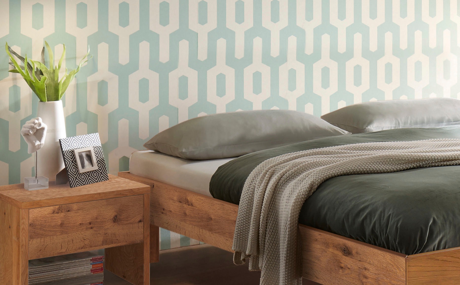 Thumbnail - HASENA Holzbett "Rapallo" Fußhöhe 20 cm