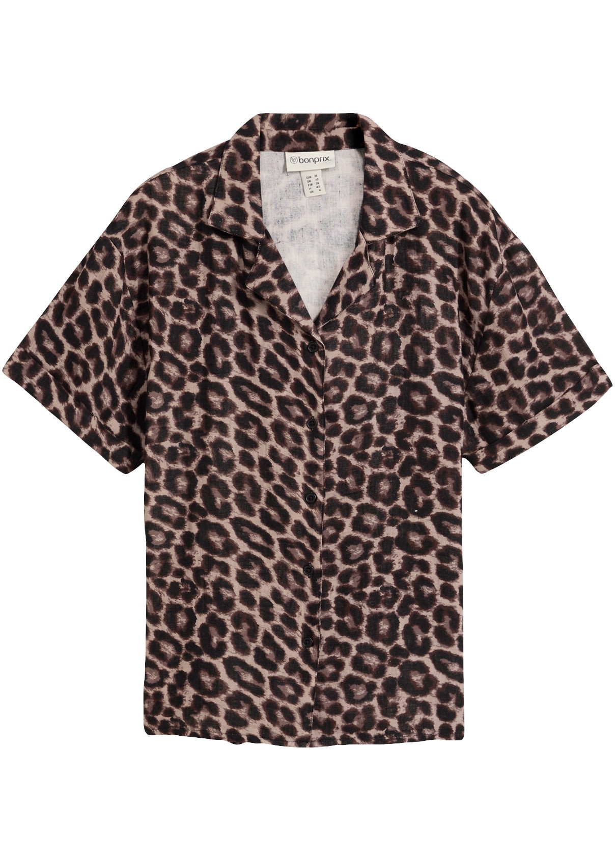 bonprix Shirtbluse weit geschnitten im Oversize-Look, aus reiner Baumwolle
