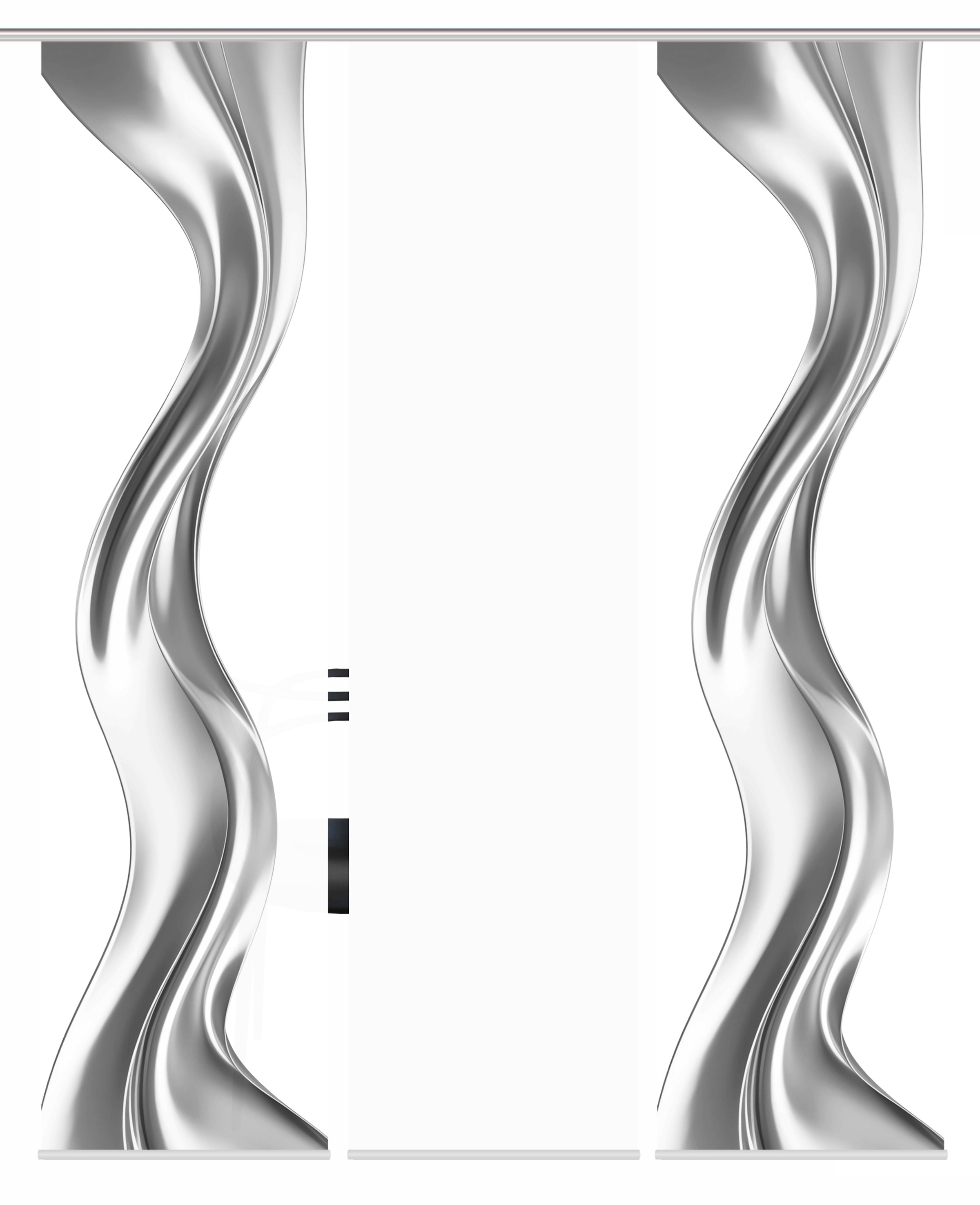 HOME WOHNIDEEN Schiebegardine »OAKLEY«, (3 St.), SCHIEBEVORHANGSET,SEIDENOPTIK,DIGIDRUCK