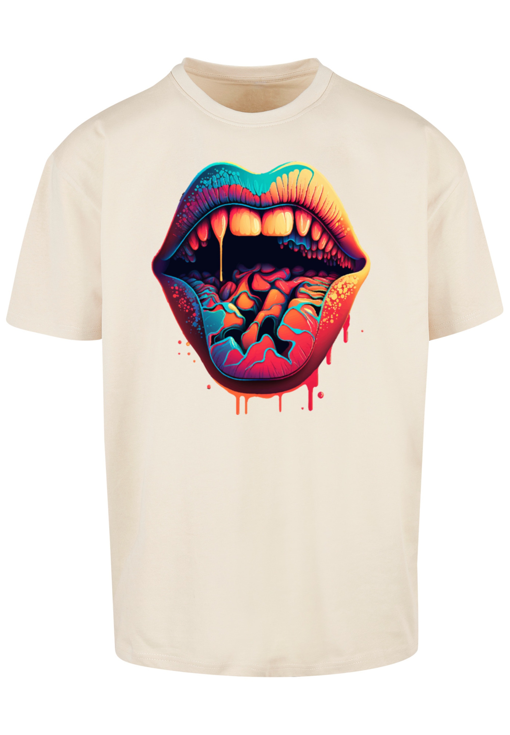 F4NT4STIC T-Shirt "Drooling Lips OVERSIZE TEE", Print günstig online kaufen