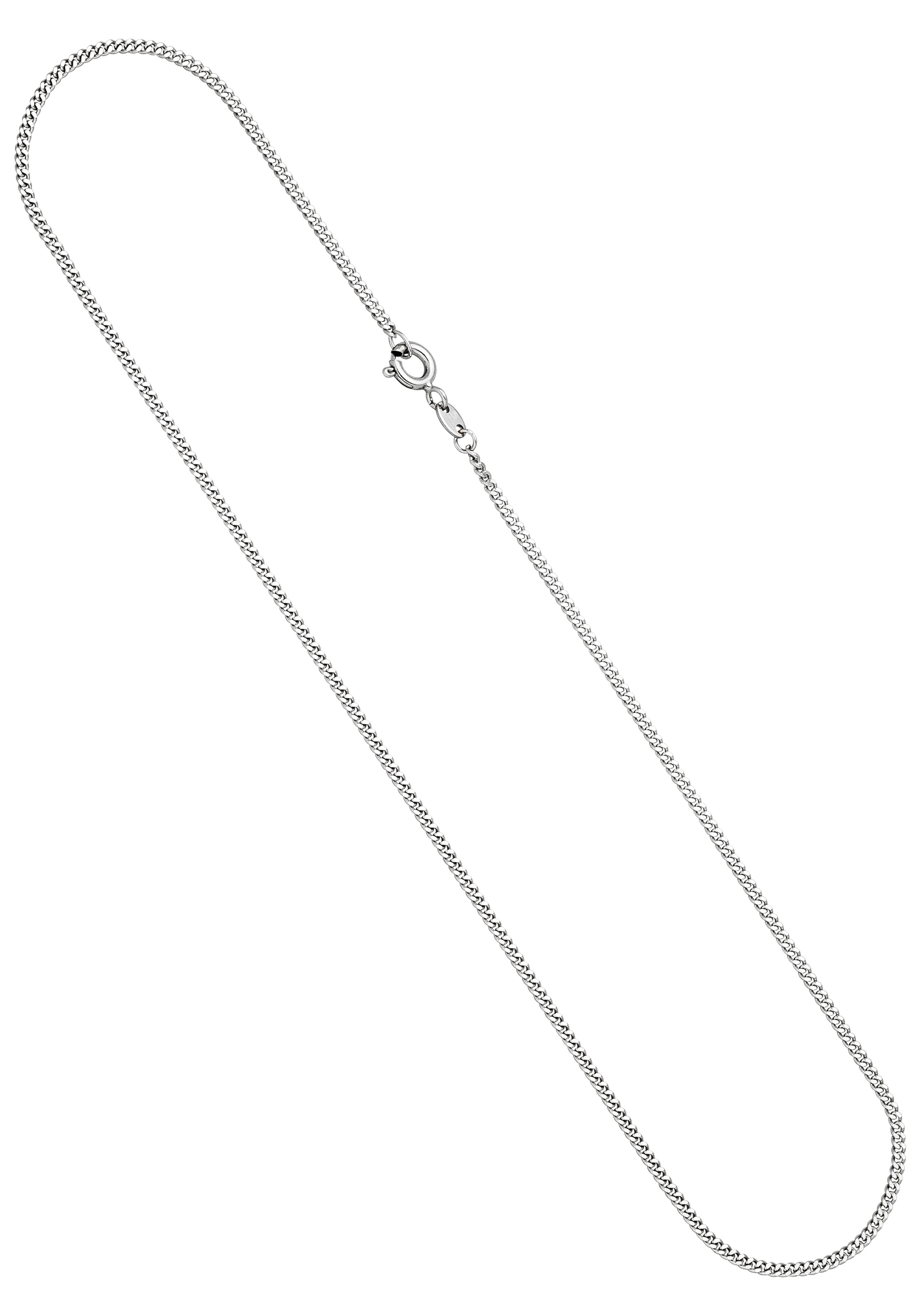 JOBO Damen Goldkette "Panzerkette 1,7 mm", 45cm, Weißgold 333weißgold 333, Weißgold 333, Halsketten, 8 Karat 333 Weißgold