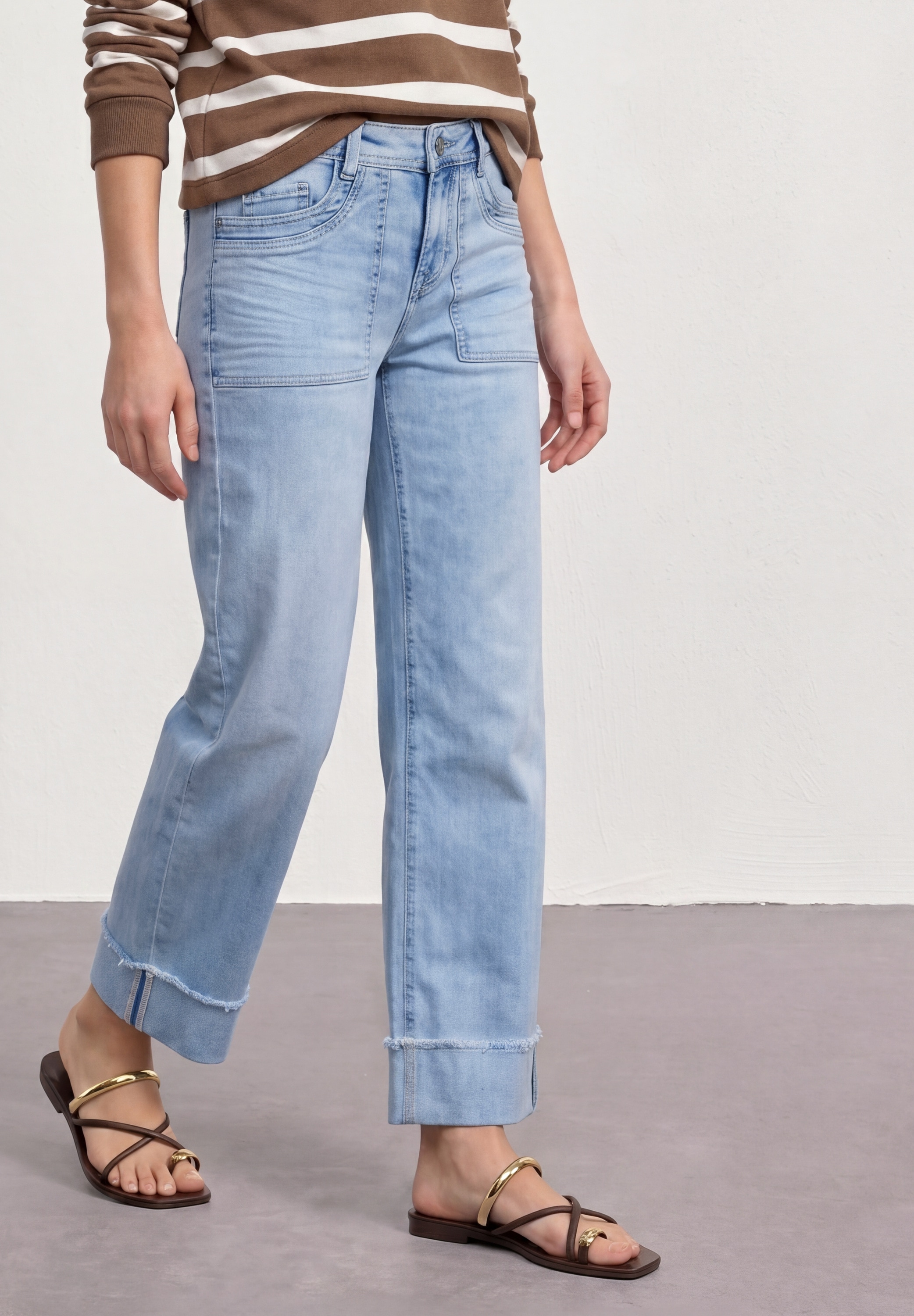 STREET ONE Bequeme Jeans "Style Amalia" mit Aufschlag und Stretch