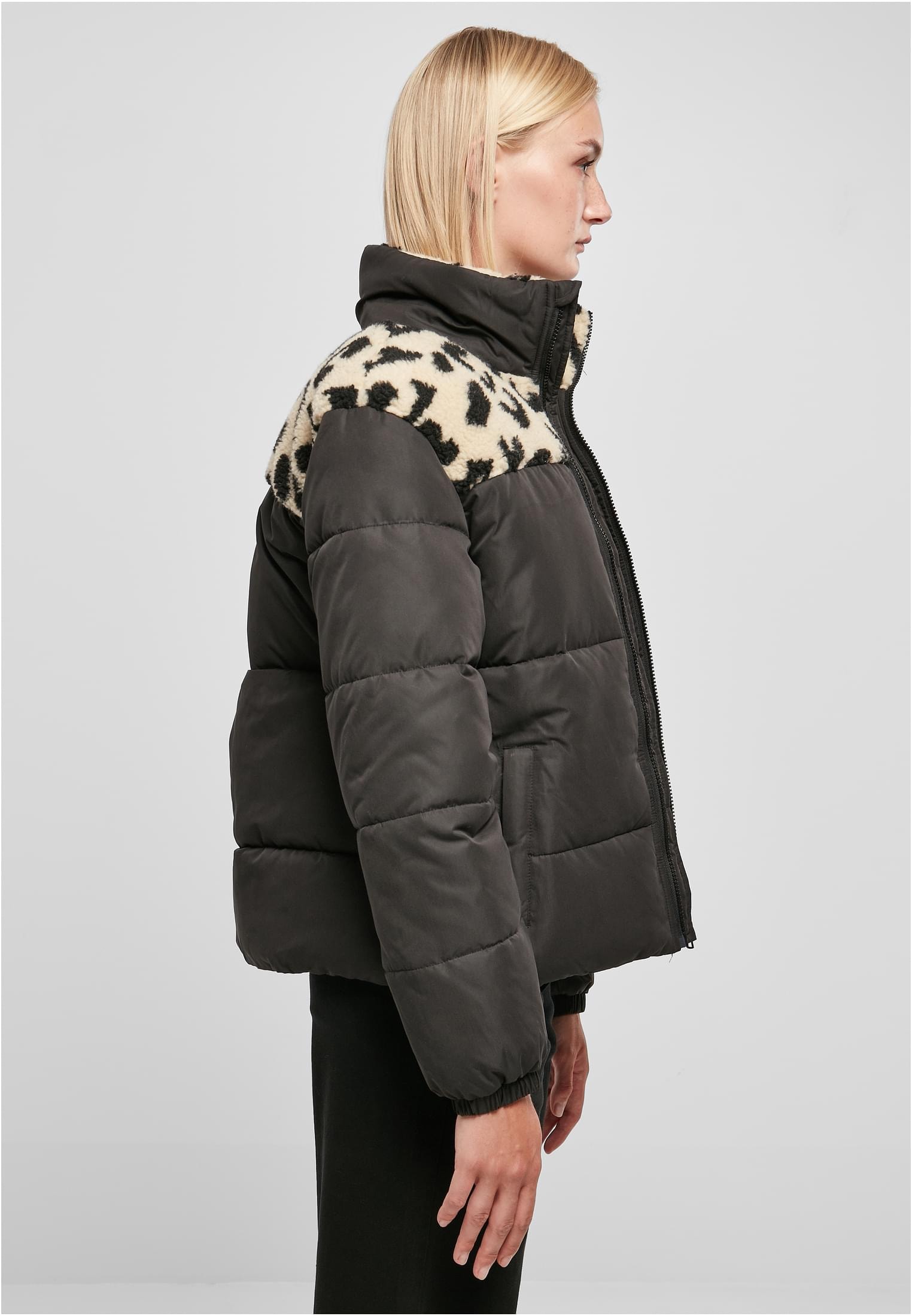 URBAN CLASSICS Winterjacke St.), »Damen Sherpa Jacket«, kaufen Ladies (1 BAUR Puffer ohne Mixed AOP Kapuze 