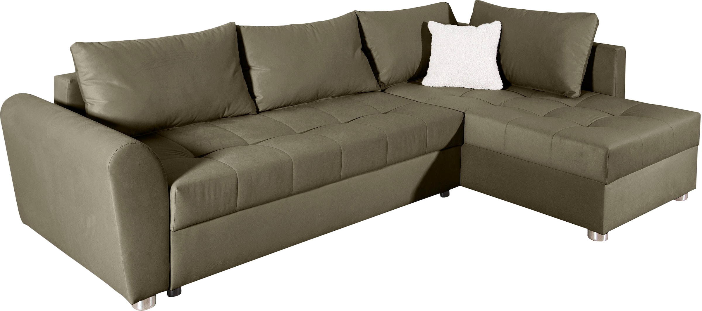 COLLECTION AB Ecksofa, Ecksofa,Bettfunktion,Bettkasten,Bonnelfederkern, Rückenkissen