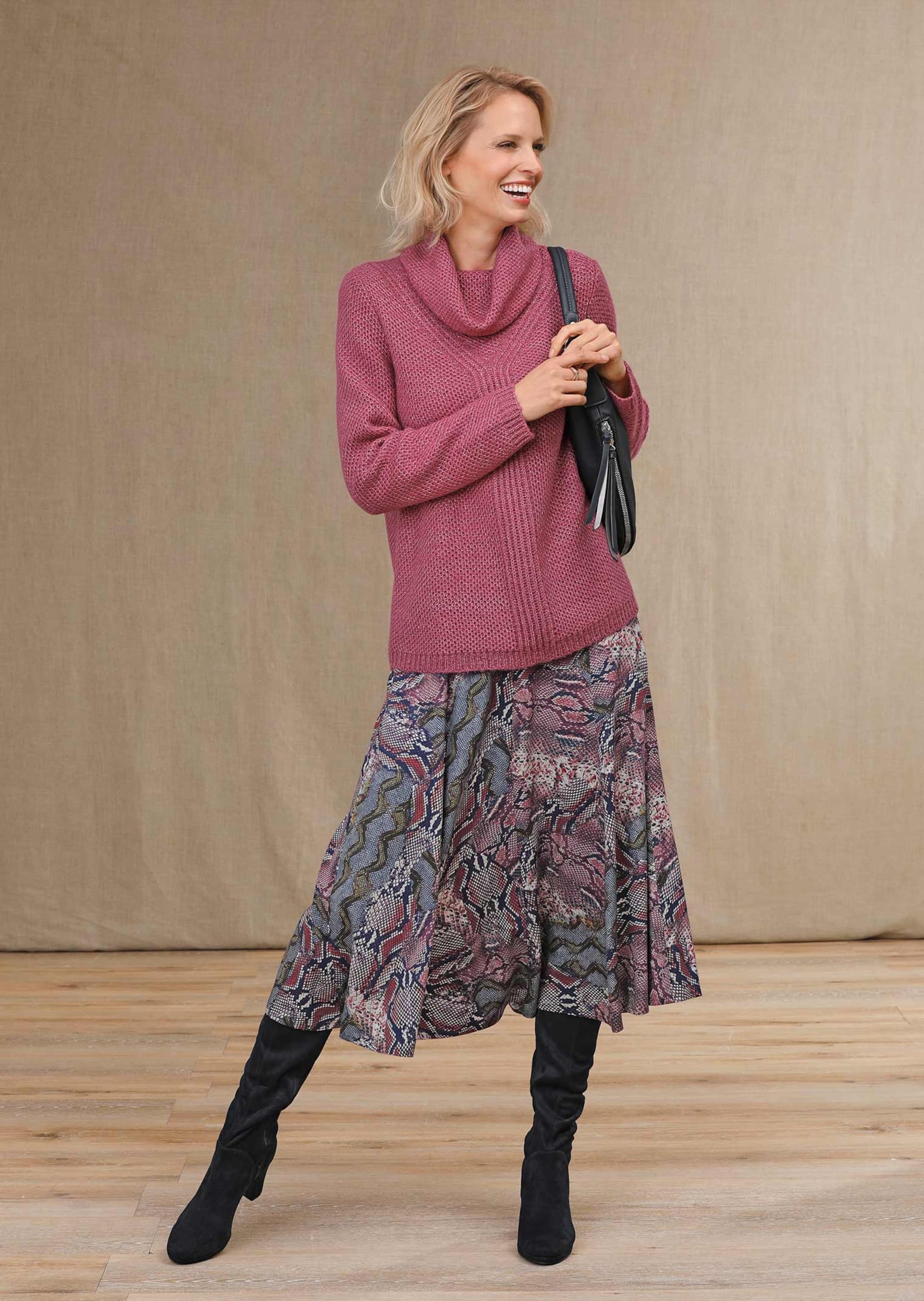 GOLDNER Strickpullover »Strickpullover mit interessanter Struktur und Glitzergarn«