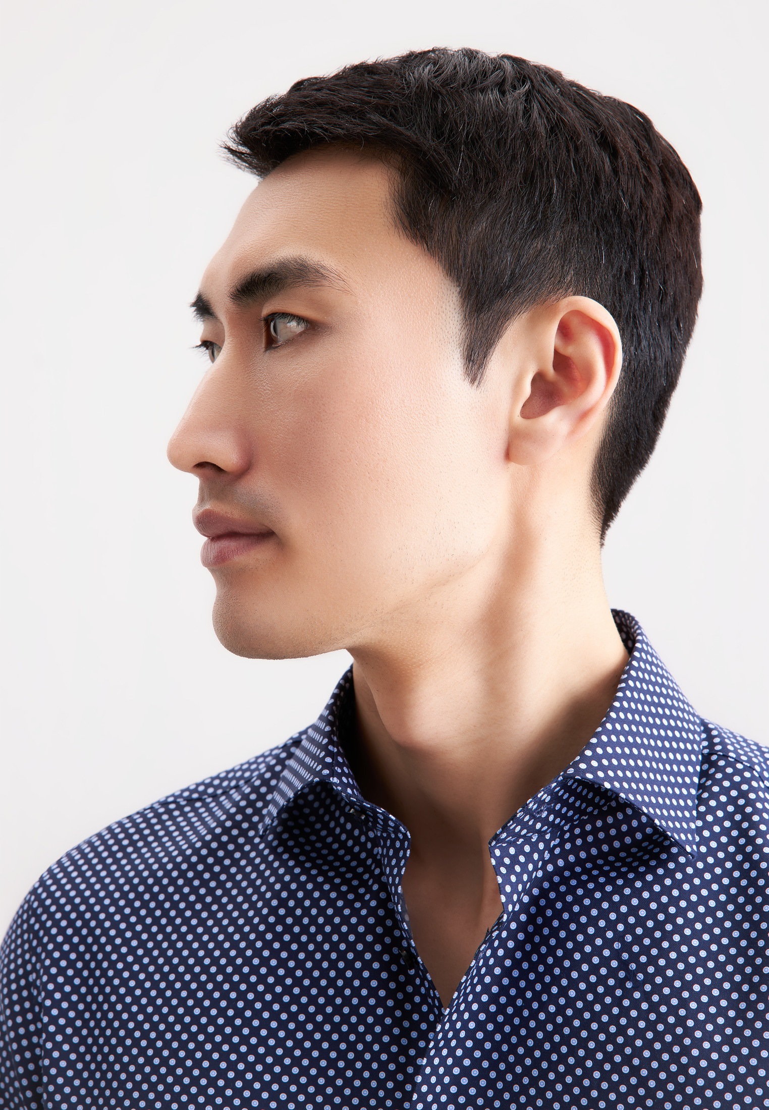 Thumbnail - seidensticker Businesshemd "Schwarze Rose" Shaped 1/1 Extra lang Kentkragen Druck