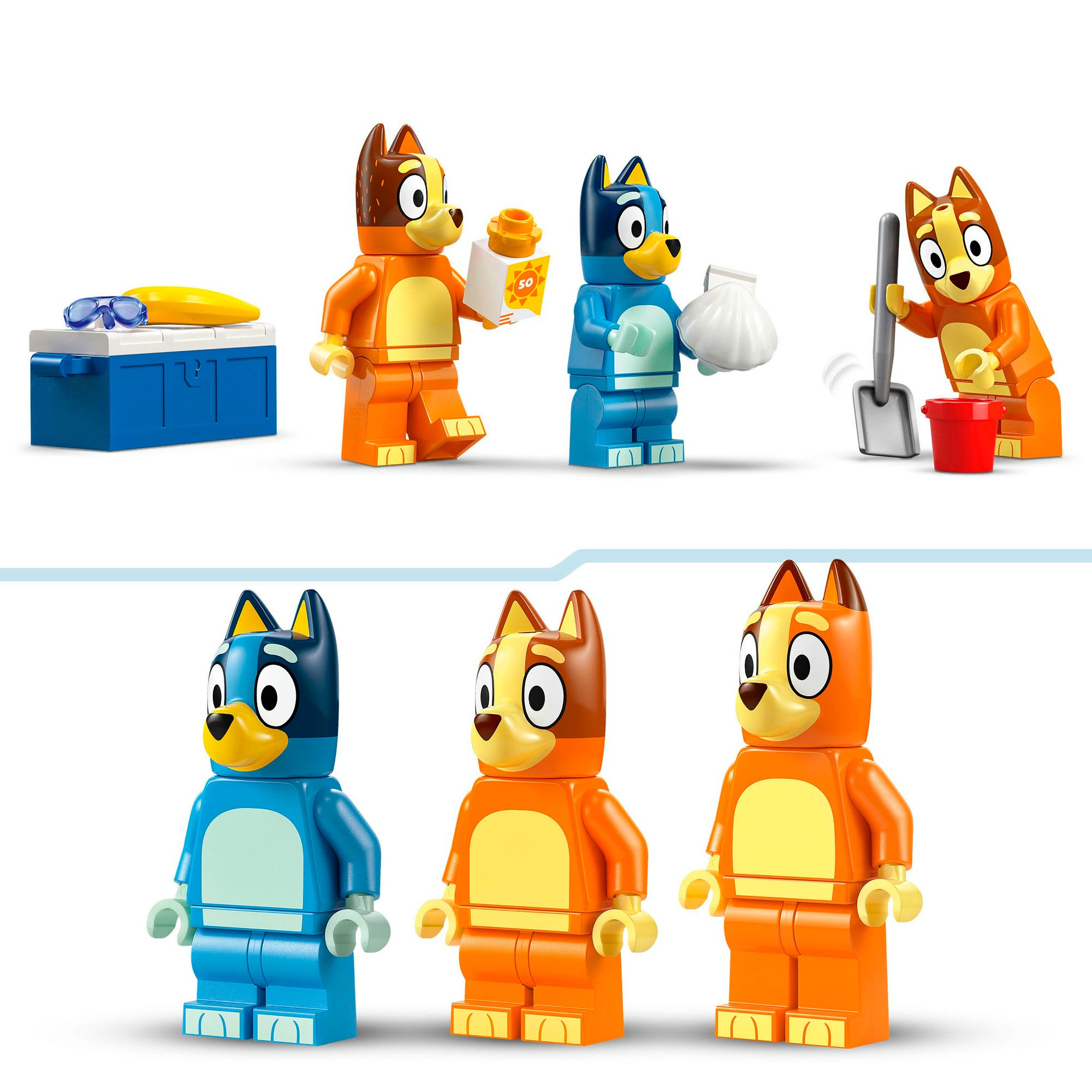 LEGO® Konstruktionsspielsteine »Blueys Strandausflug (11202), LEGO Bluey«, (133 St.), Made in Europe