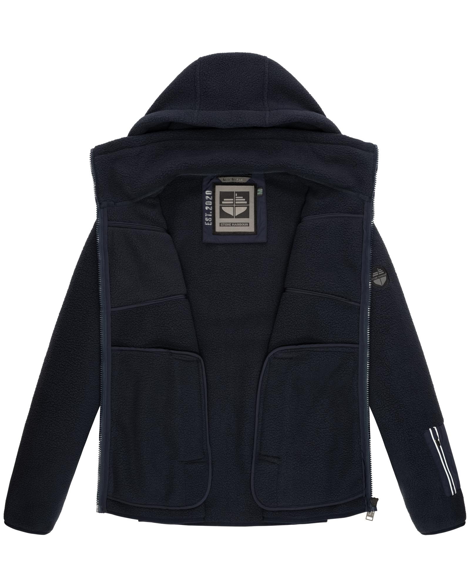 Stone Harbour Fleecejacke »Illian«, mit Kapuze, Sportliche Herren Fleece-Outdoorjacke mit Kapuze