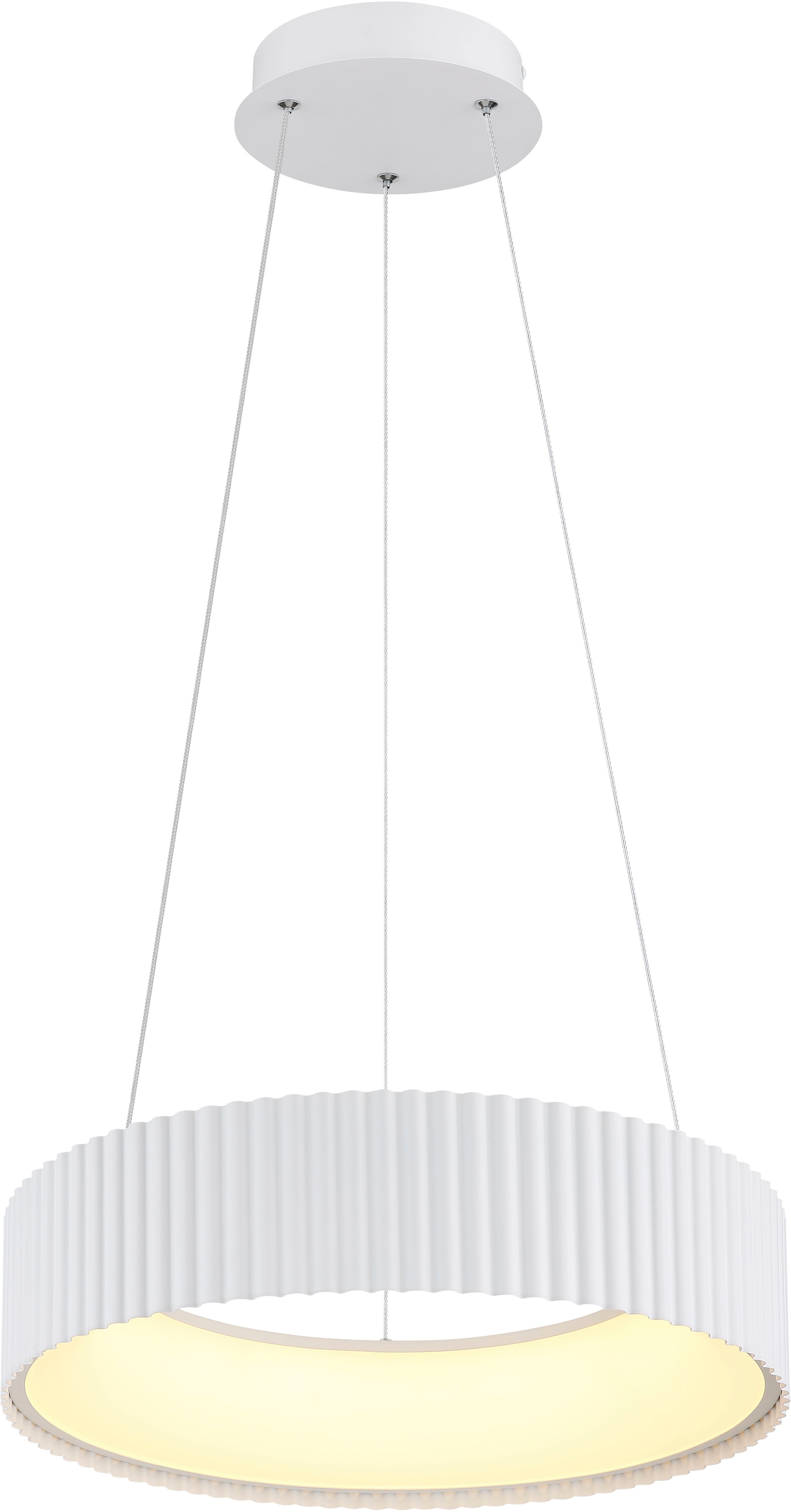 GLOBO LIGHTING Hängeleuchte »KEMP« LED-Modul 1 Stk. Weiß matte Hängeleuchte mit Acryl opal und Memoryfunktion