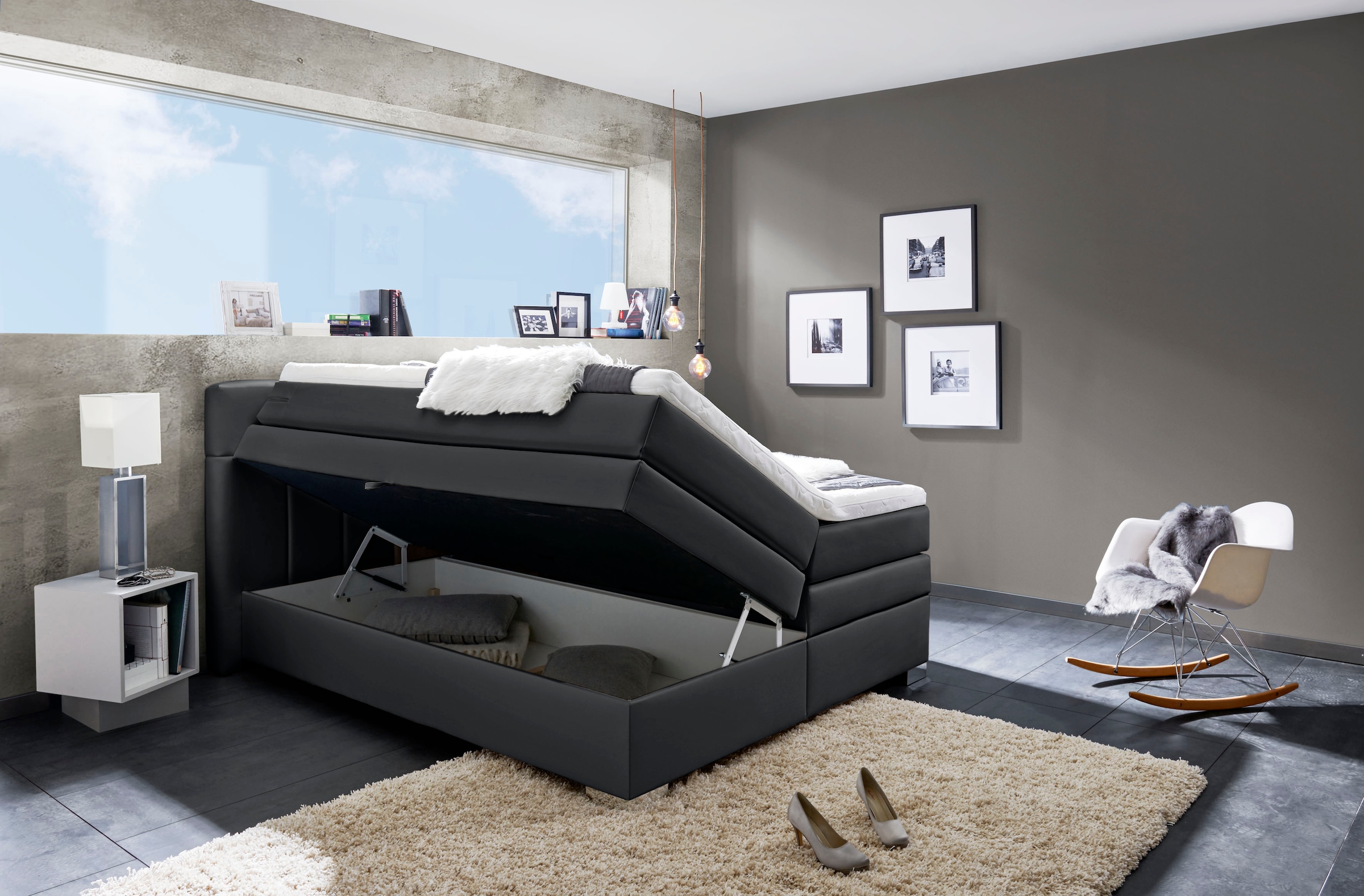 INOSIGN Boxspringbett »Airdrie«, inkl. Bettkasten und Topper